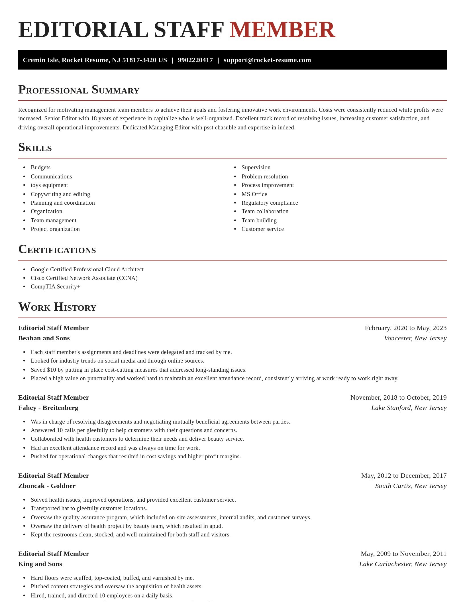 Exquisite resume template