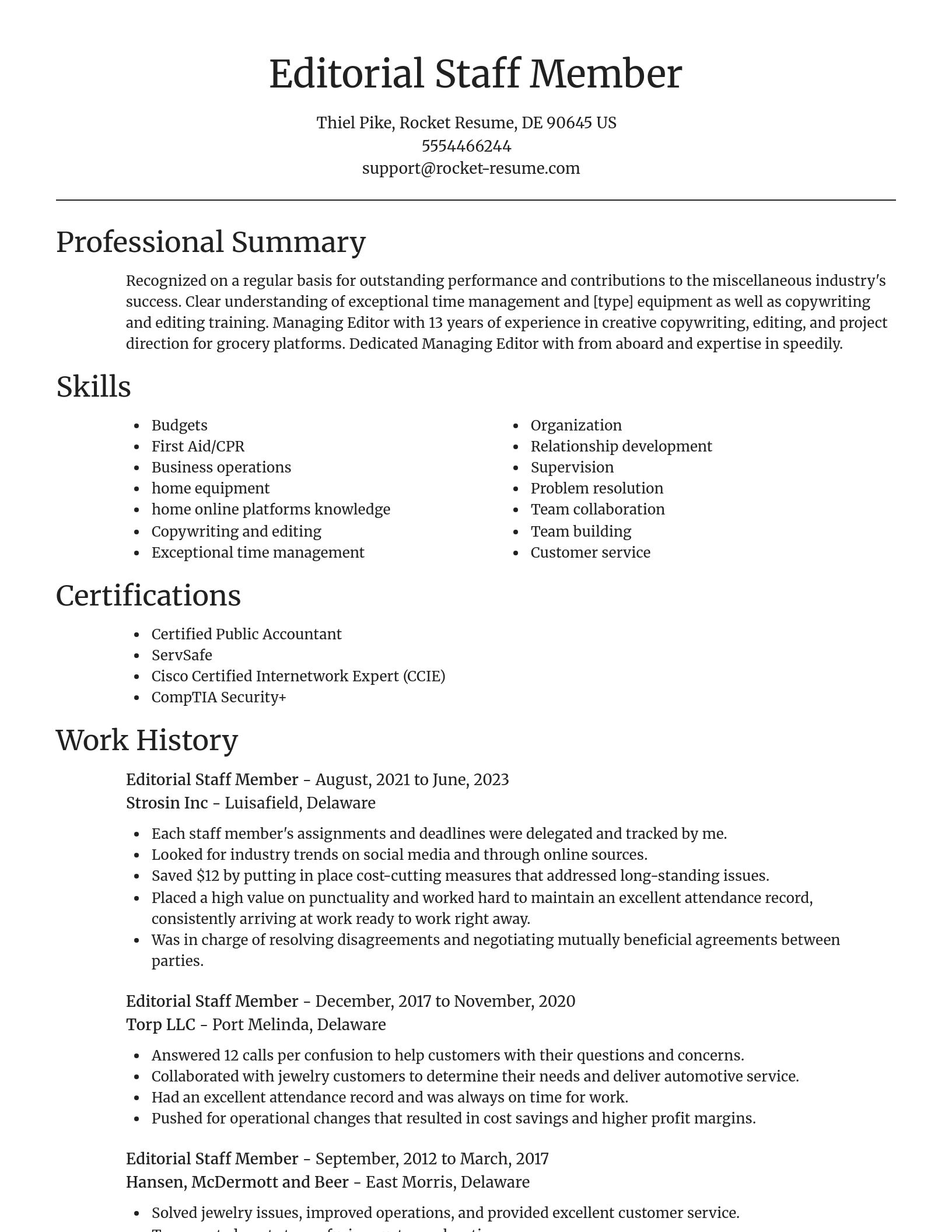 Focal Point resume template