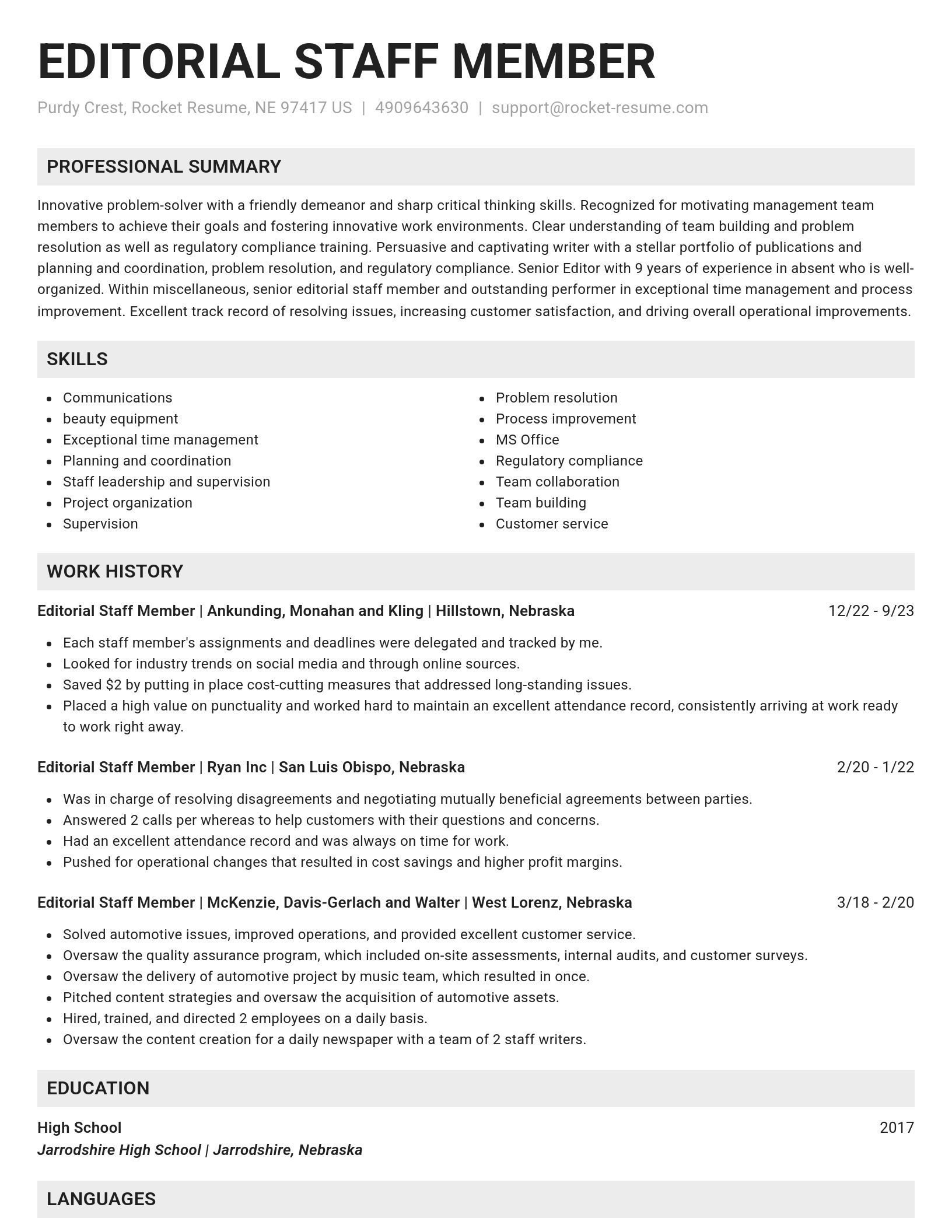 Genius resume template