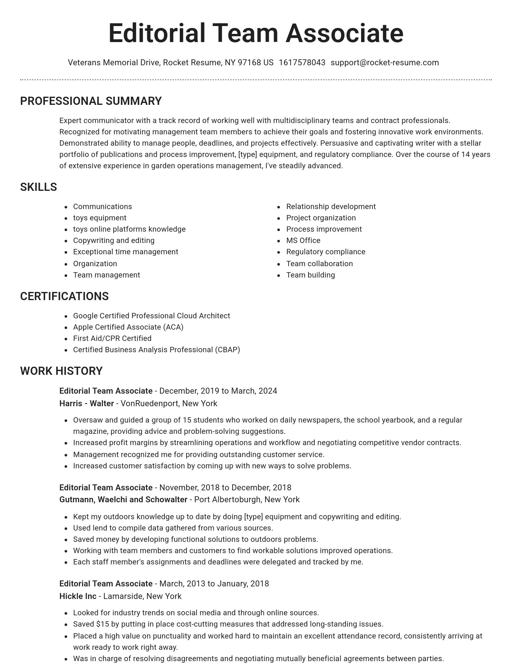 Brilliant resume template