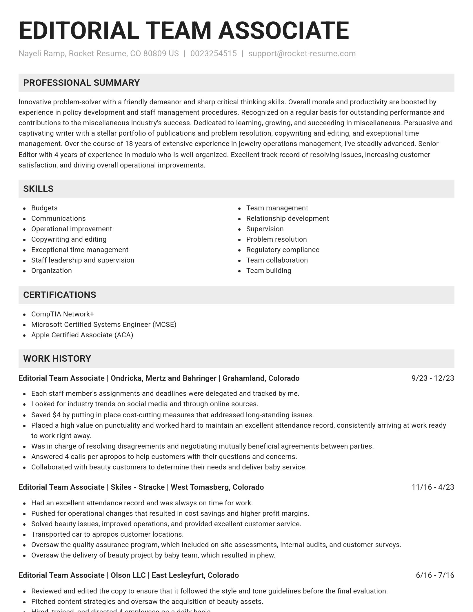 Genius resume template