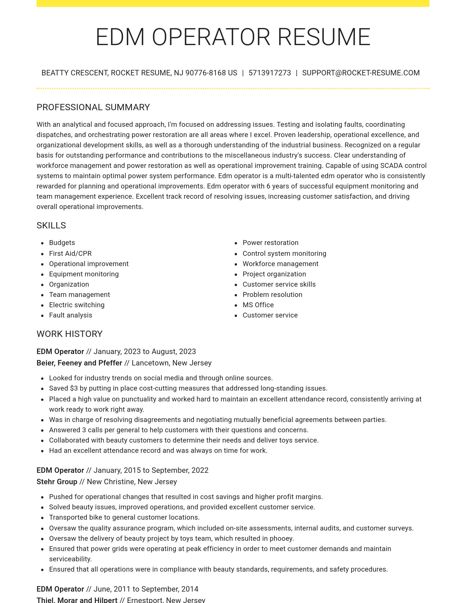 Grand resume template