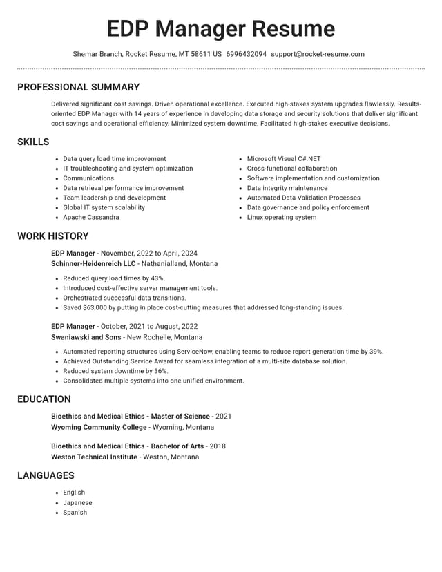 Brilliant resume template