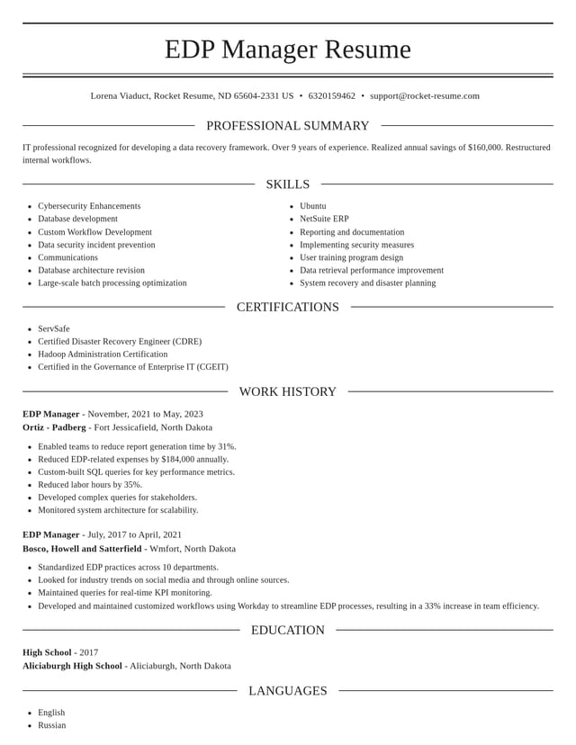 Elegant resume template