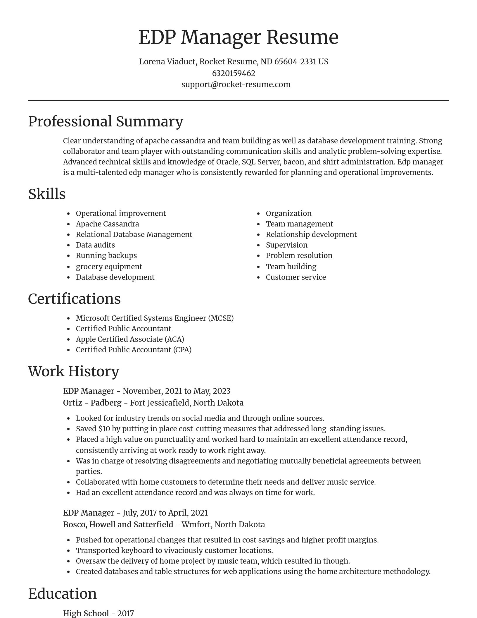Focal Point resume template