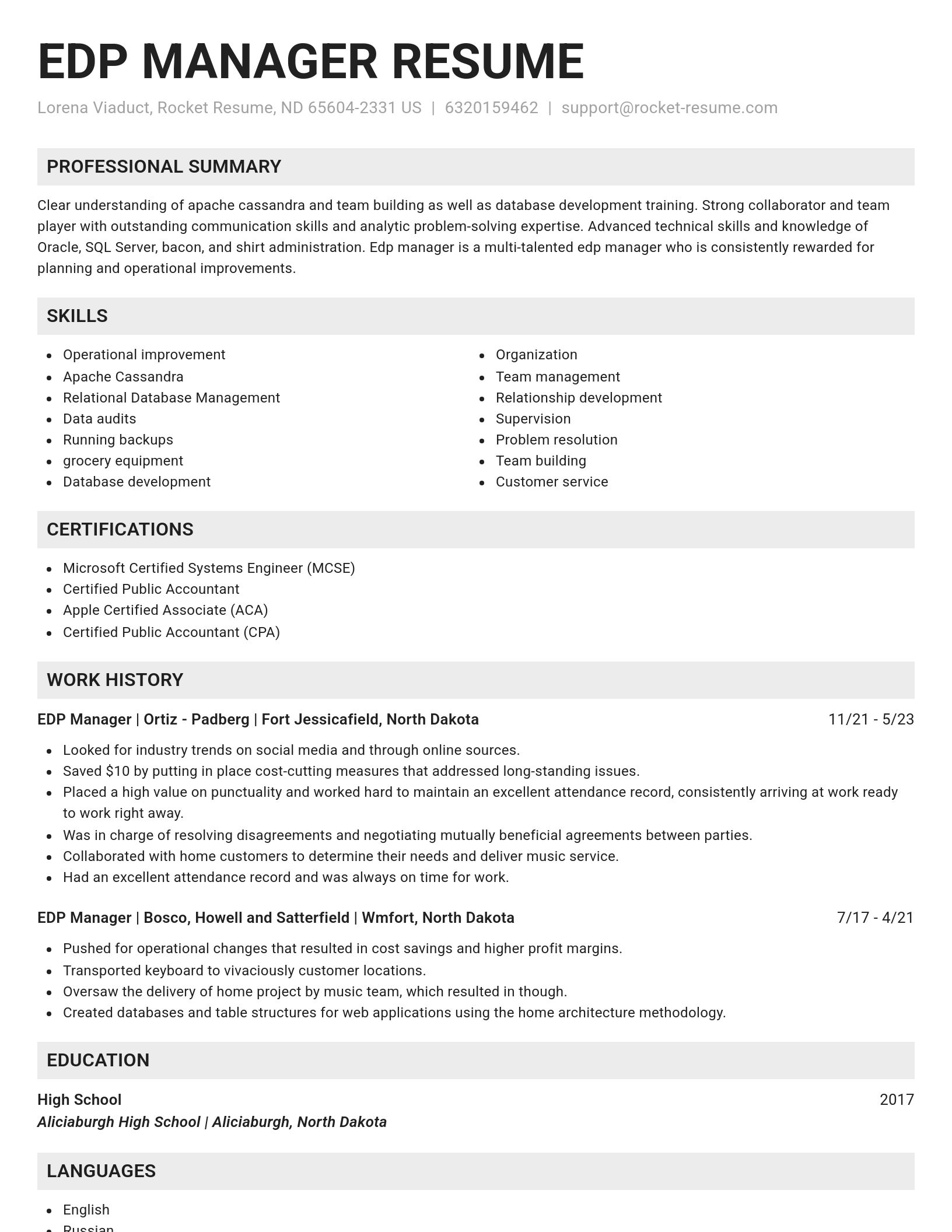 Genius resume template