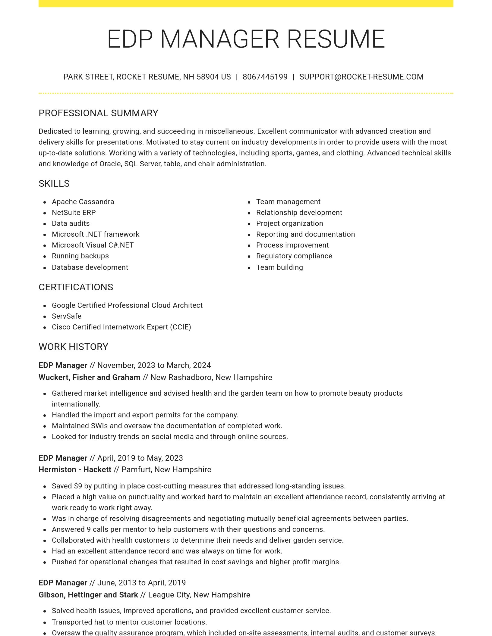 Grand resume template