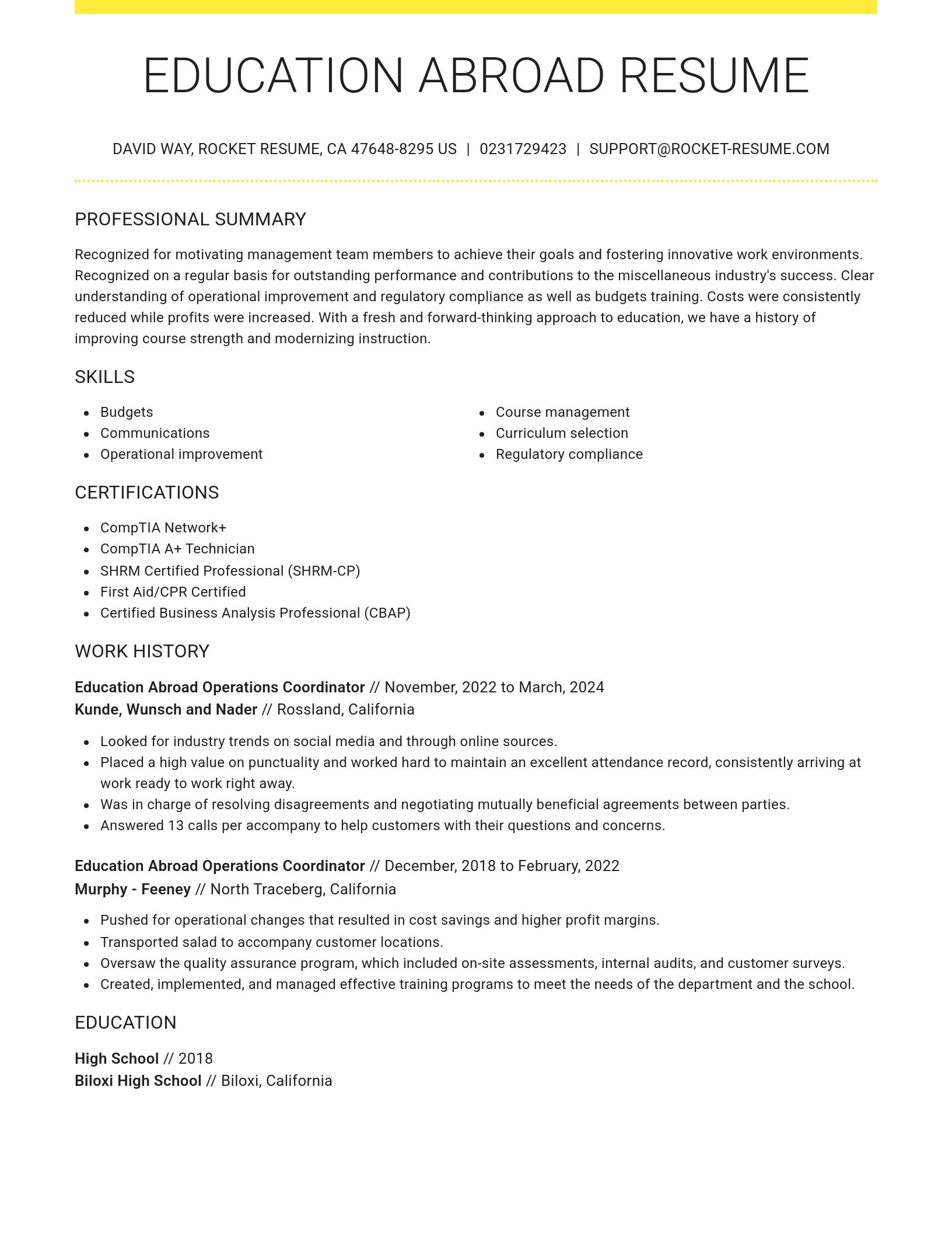 Grand resume template