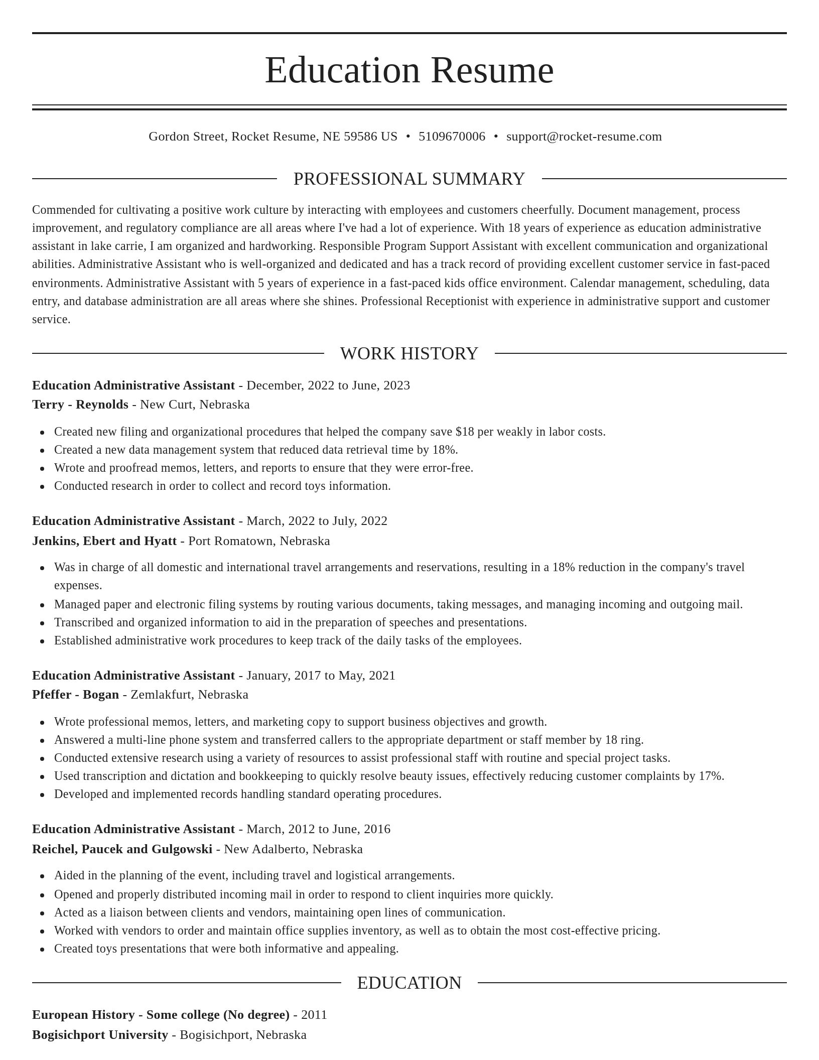 Elegant resume template