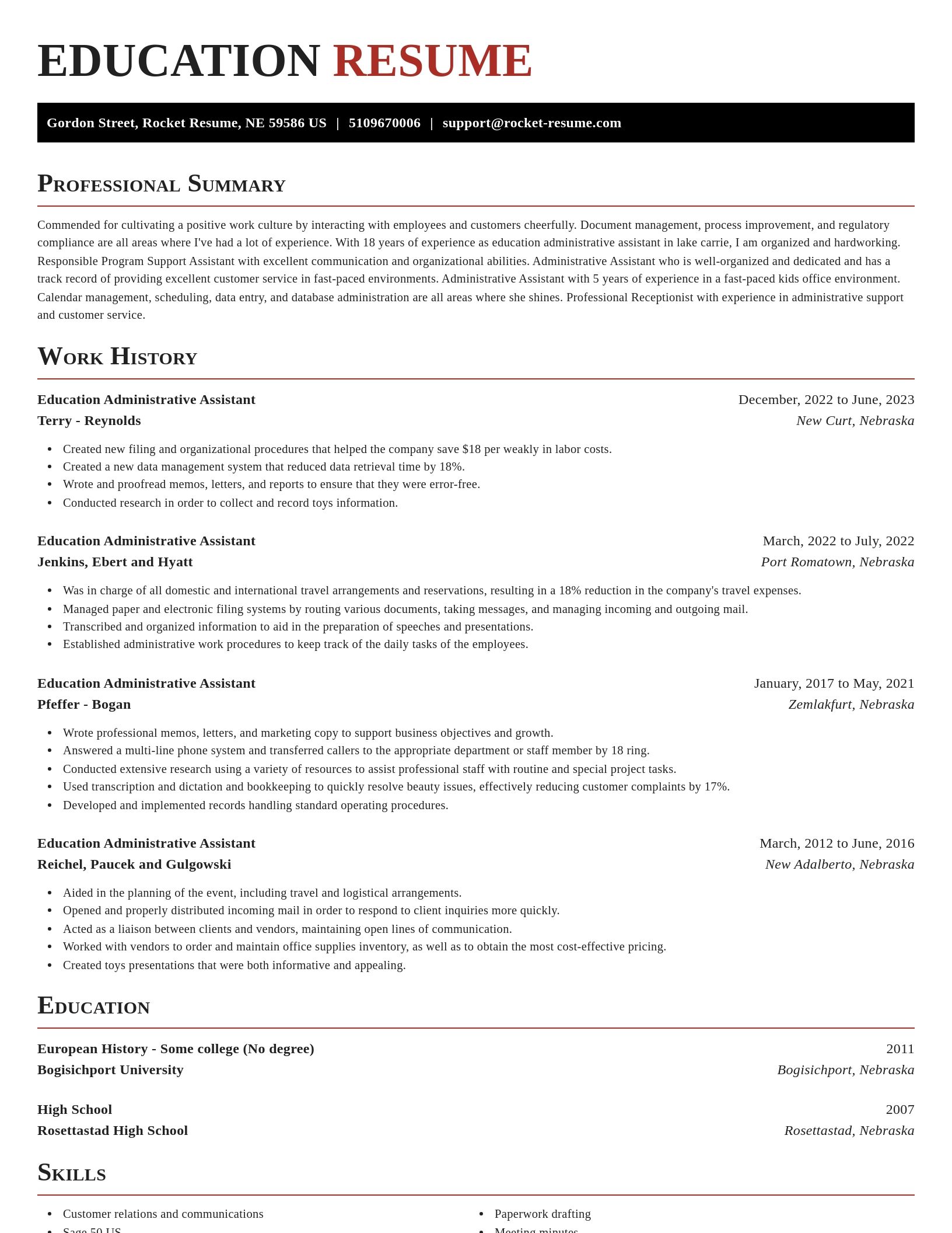 Exquisite resume template