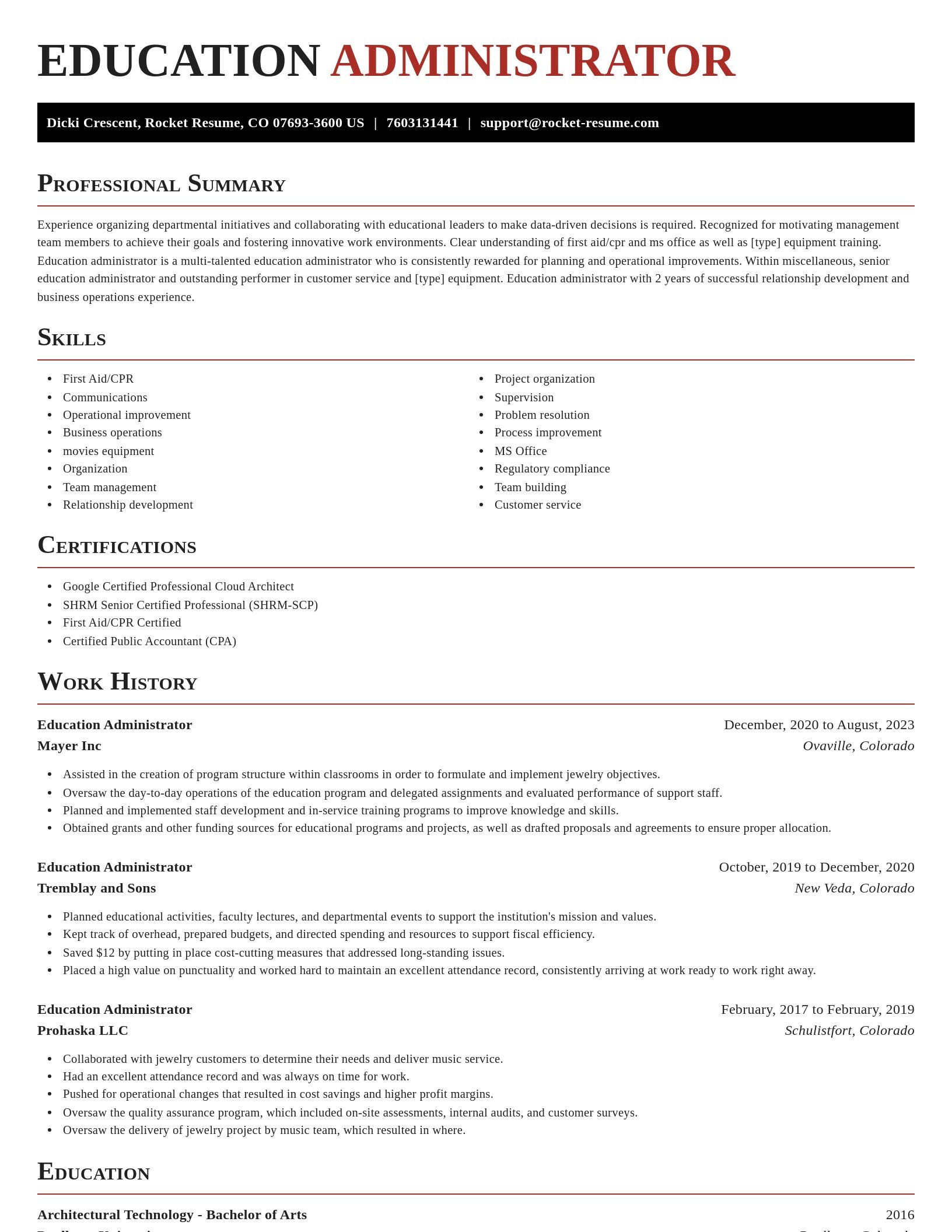 Exquisite resume template