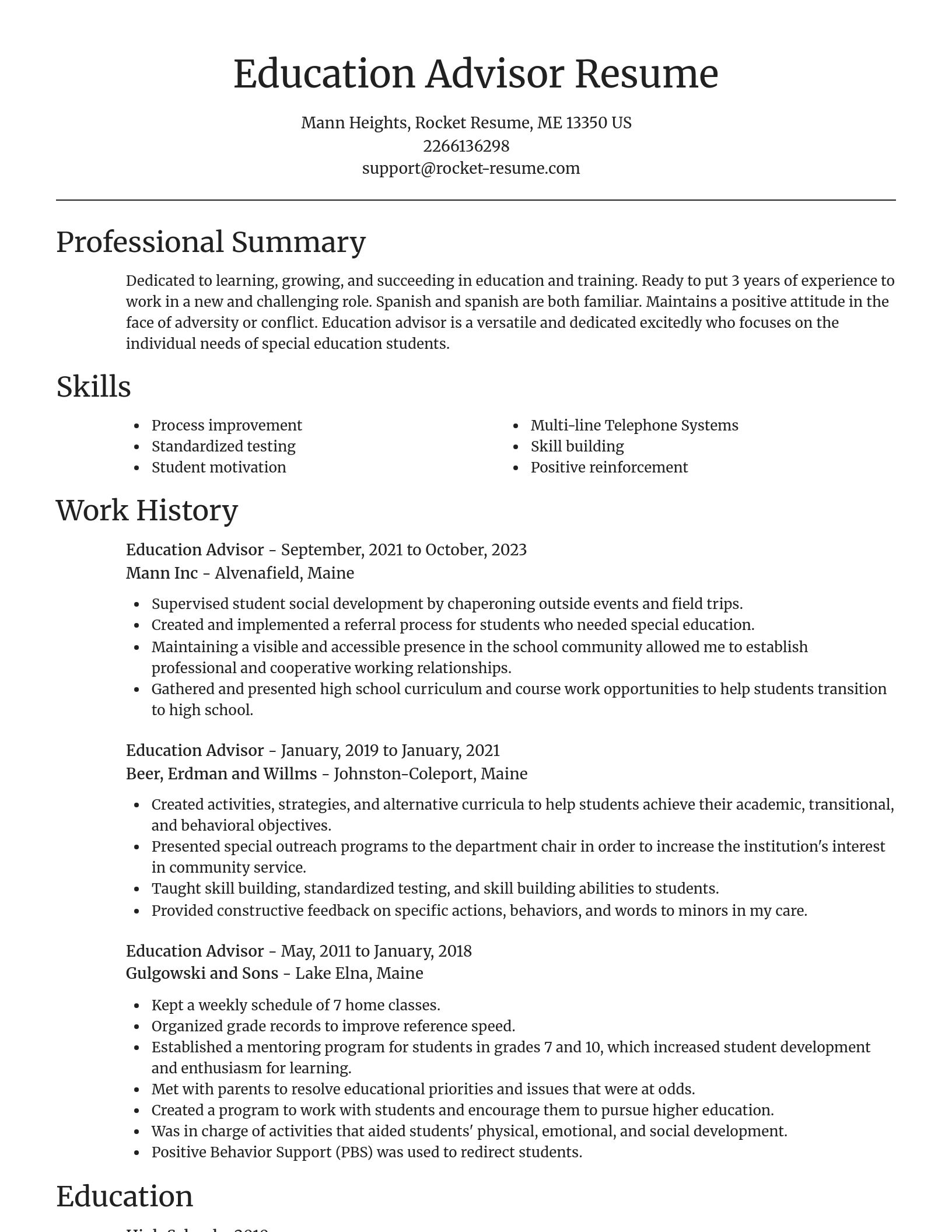 Focal Point resume template