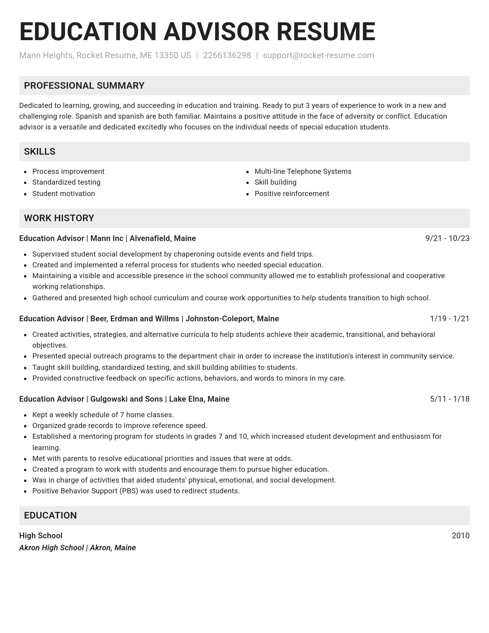 Genius resume template