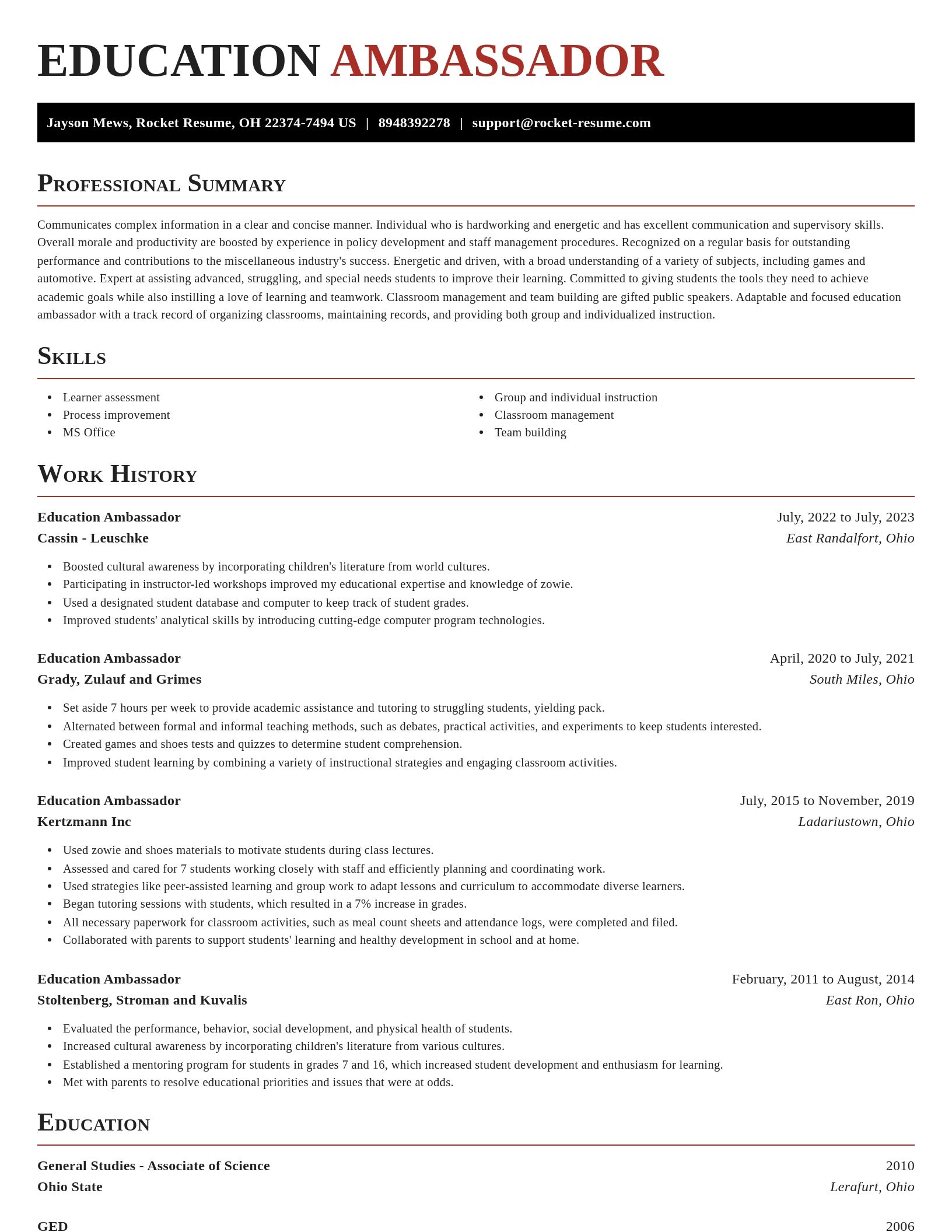 Exquisite resume template