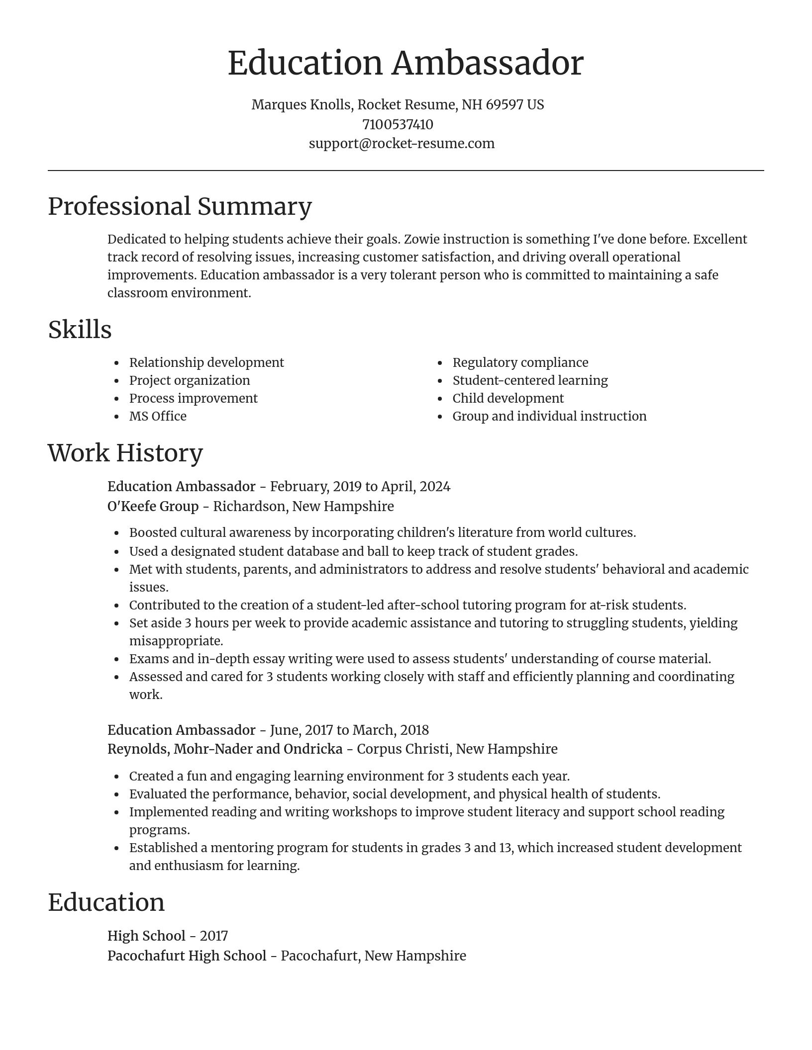 Focal Point resume template