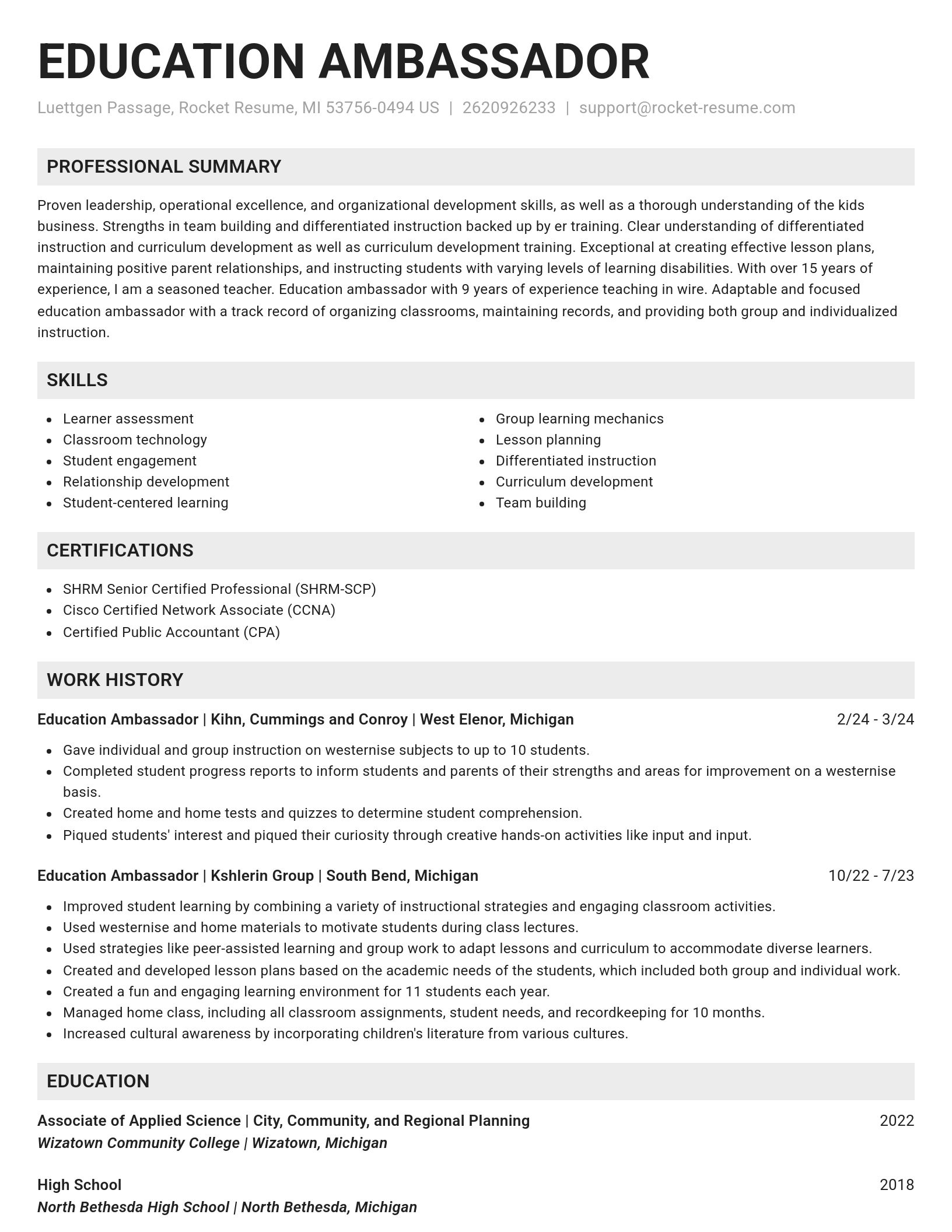 Genius resume template
