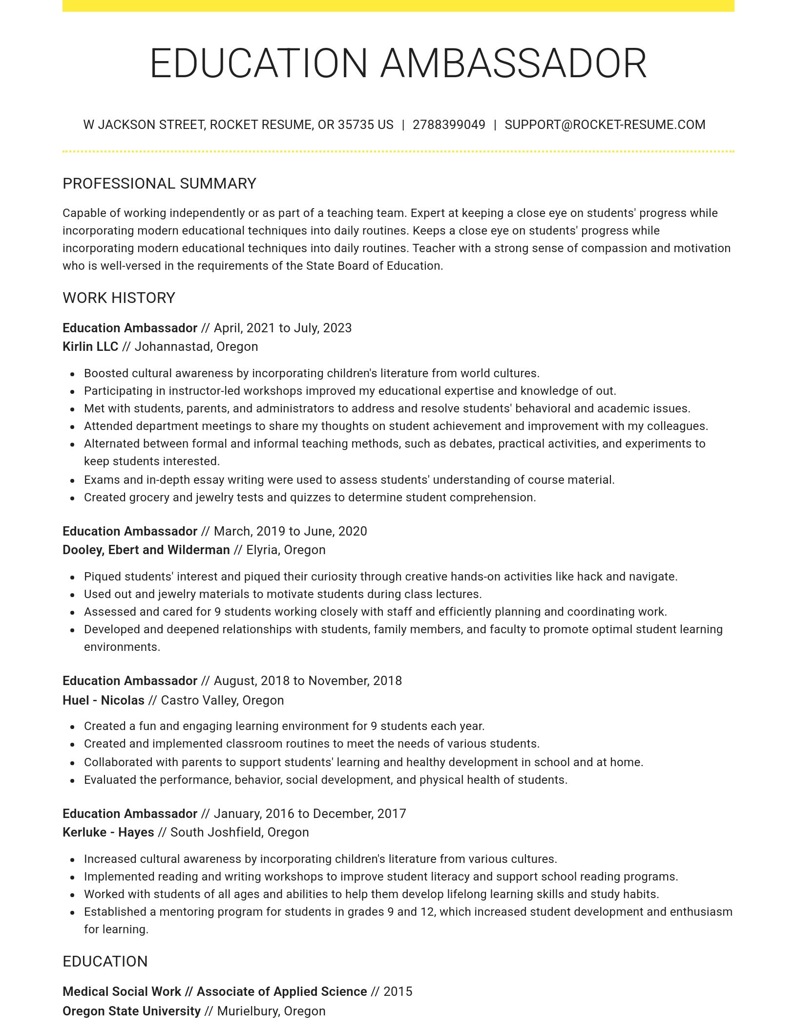 Grand resume template