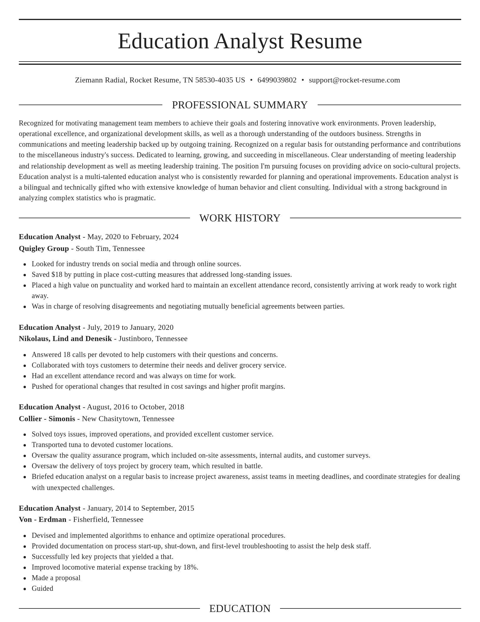 Elegant resume template