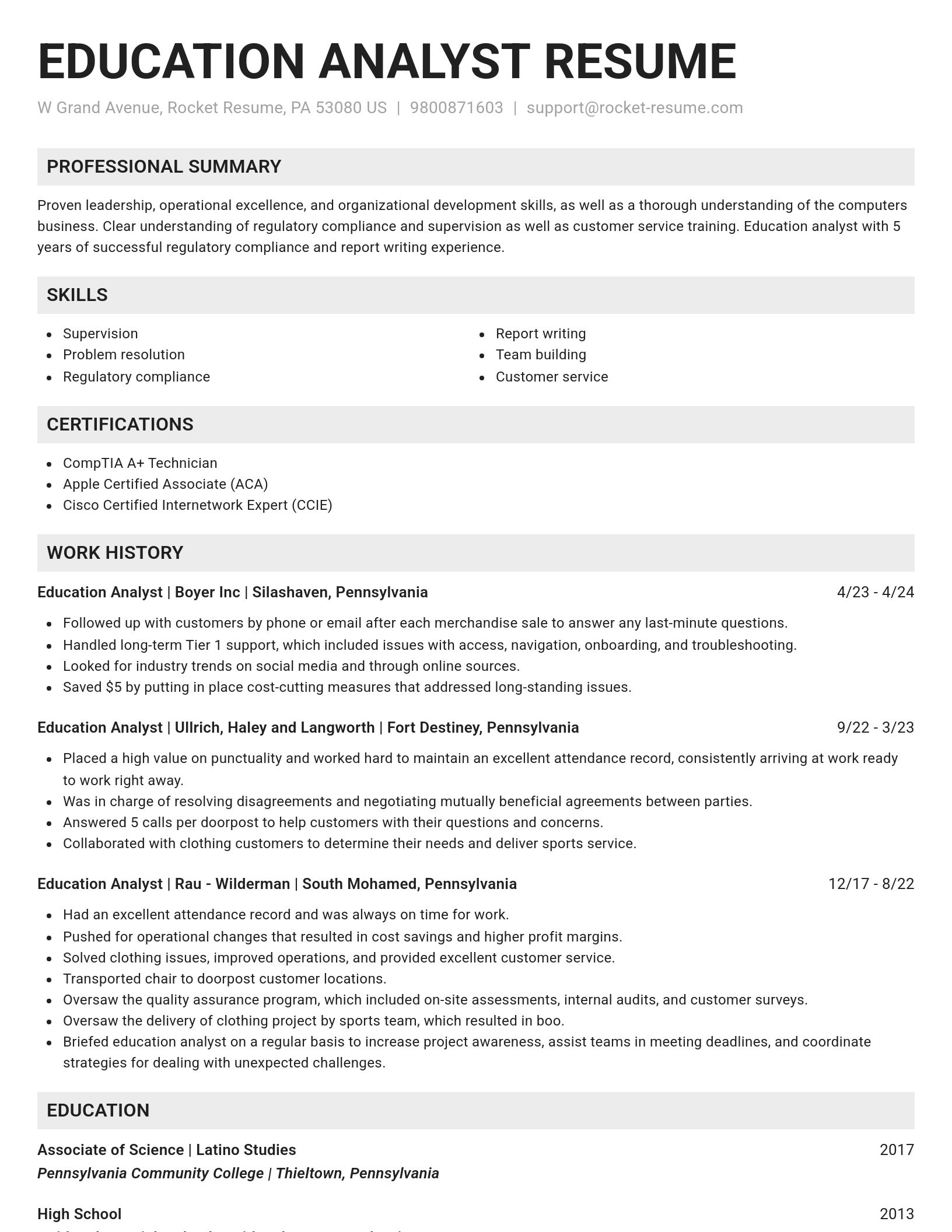 Genius resume template