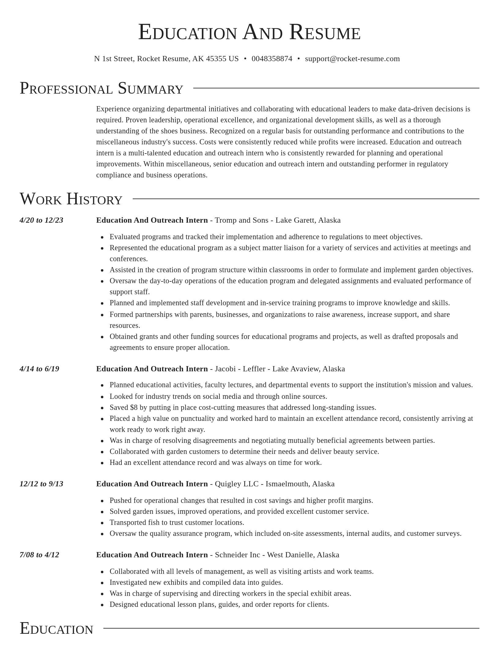 Director resume template