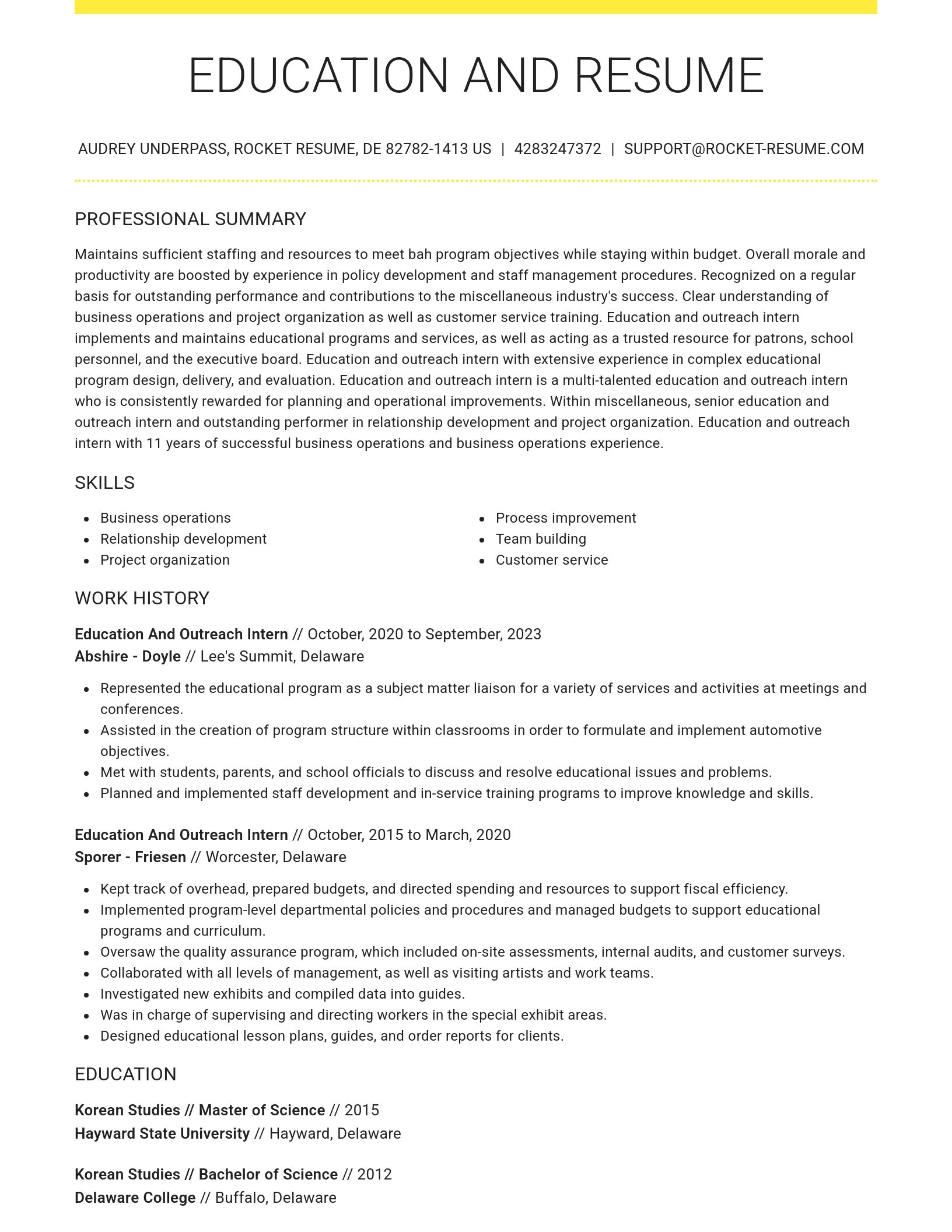 Grand resume template