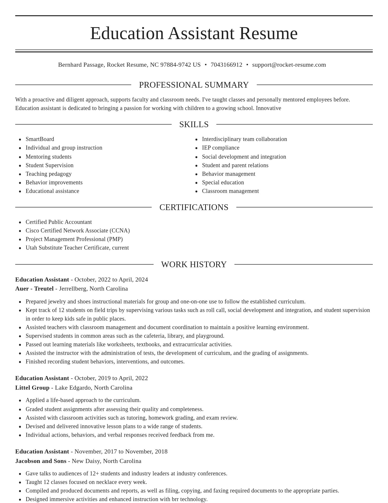 Elegant resume template