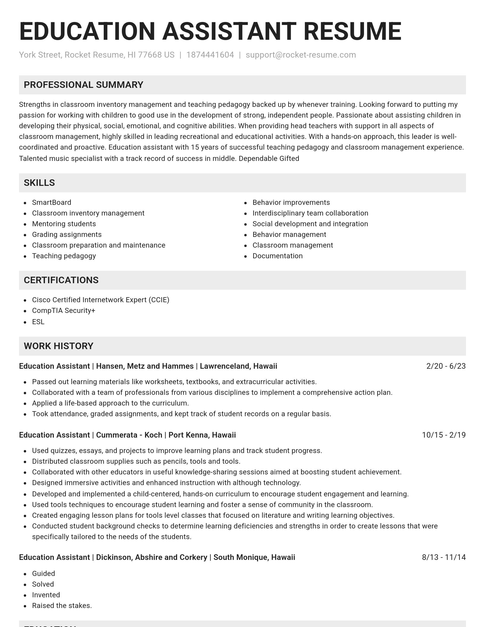 Genius resume template
