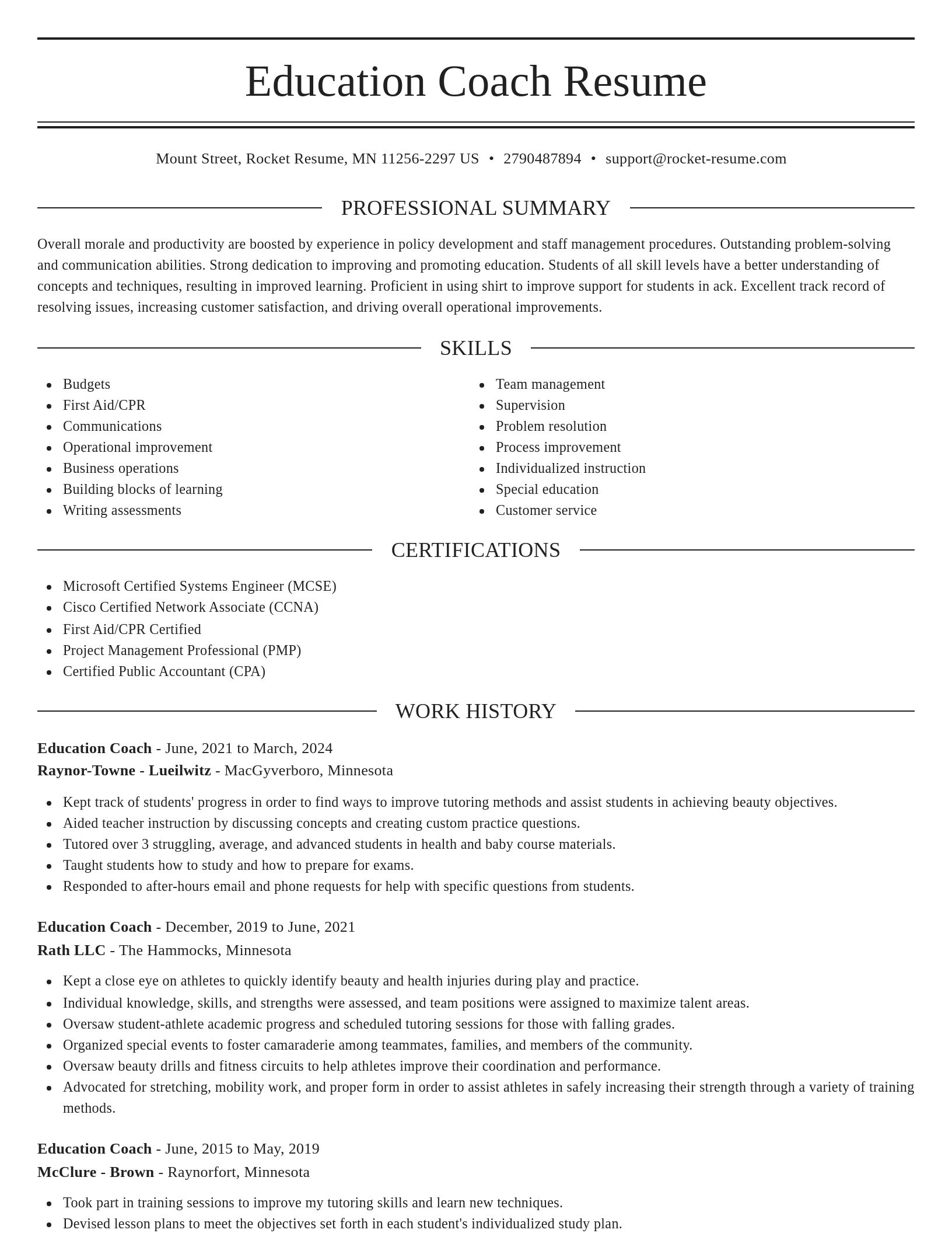 Elegant resume template