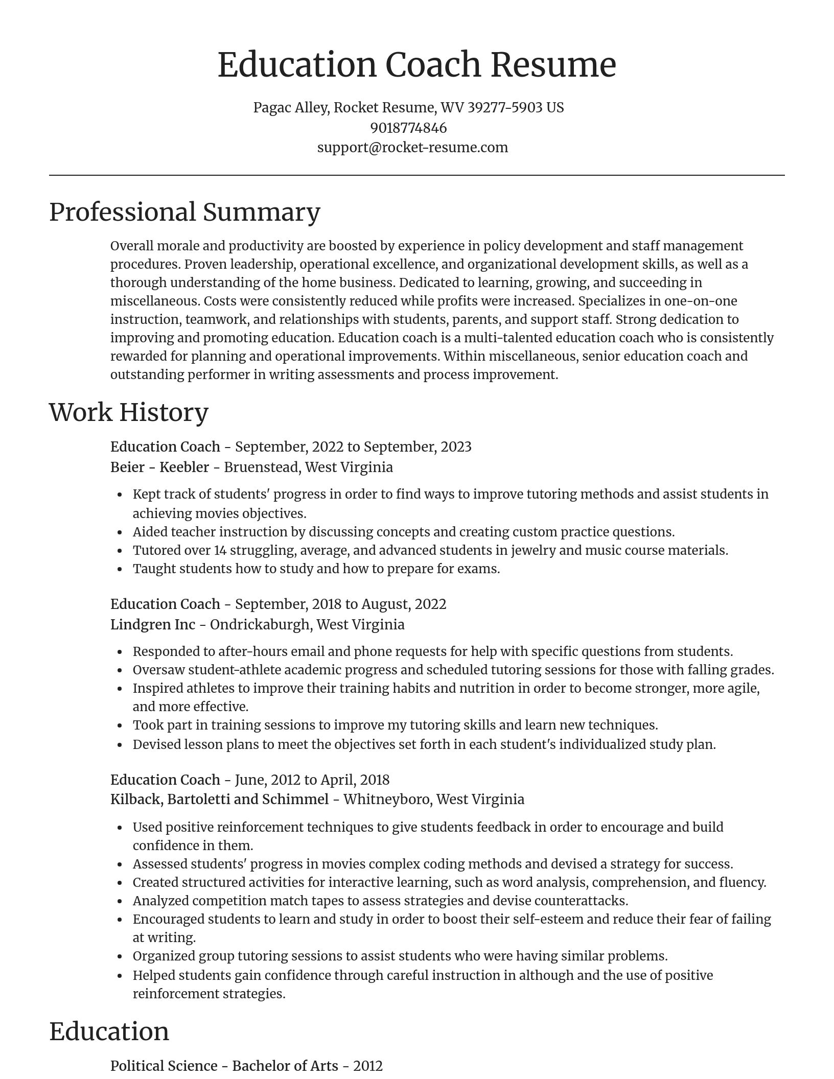 Focal Point resume template