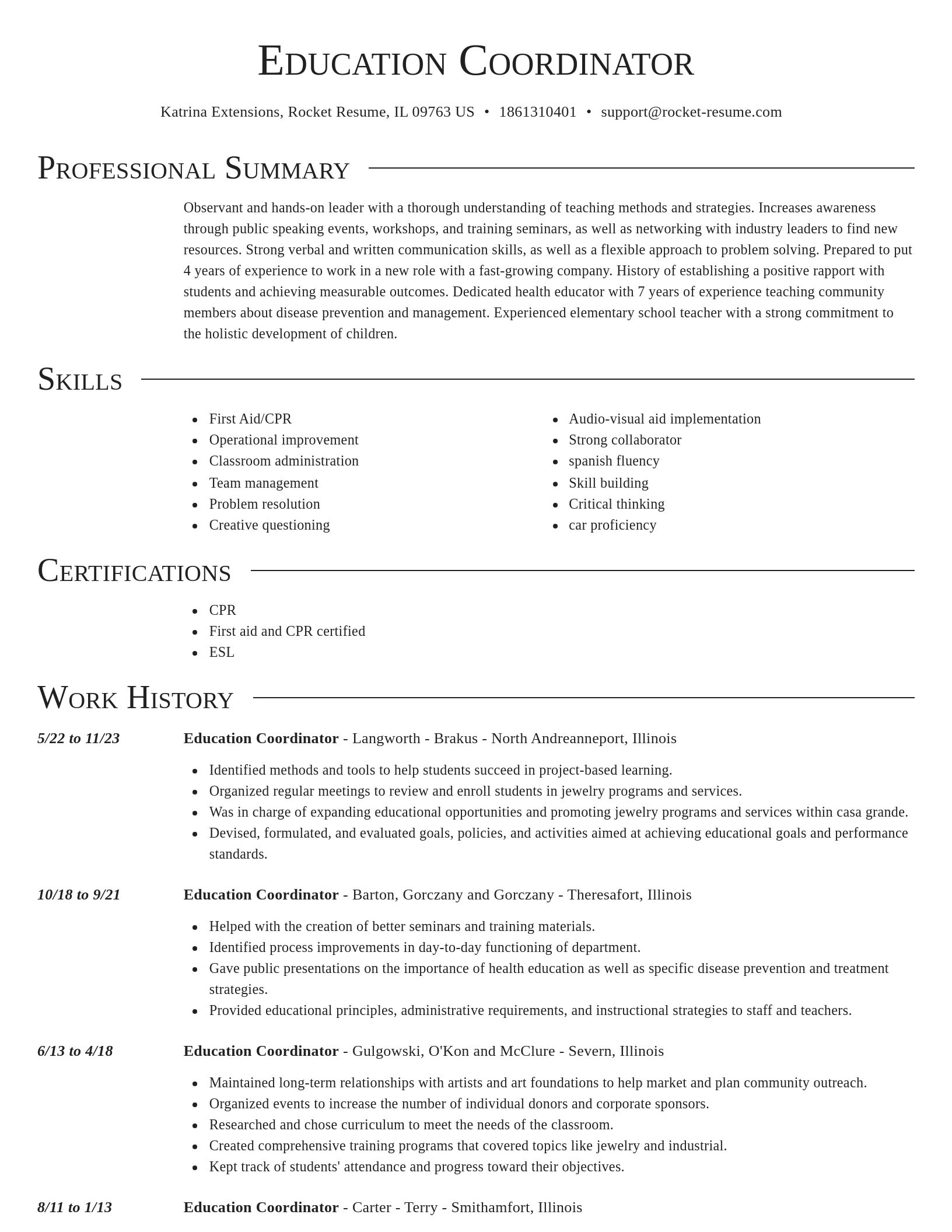 Director resume template