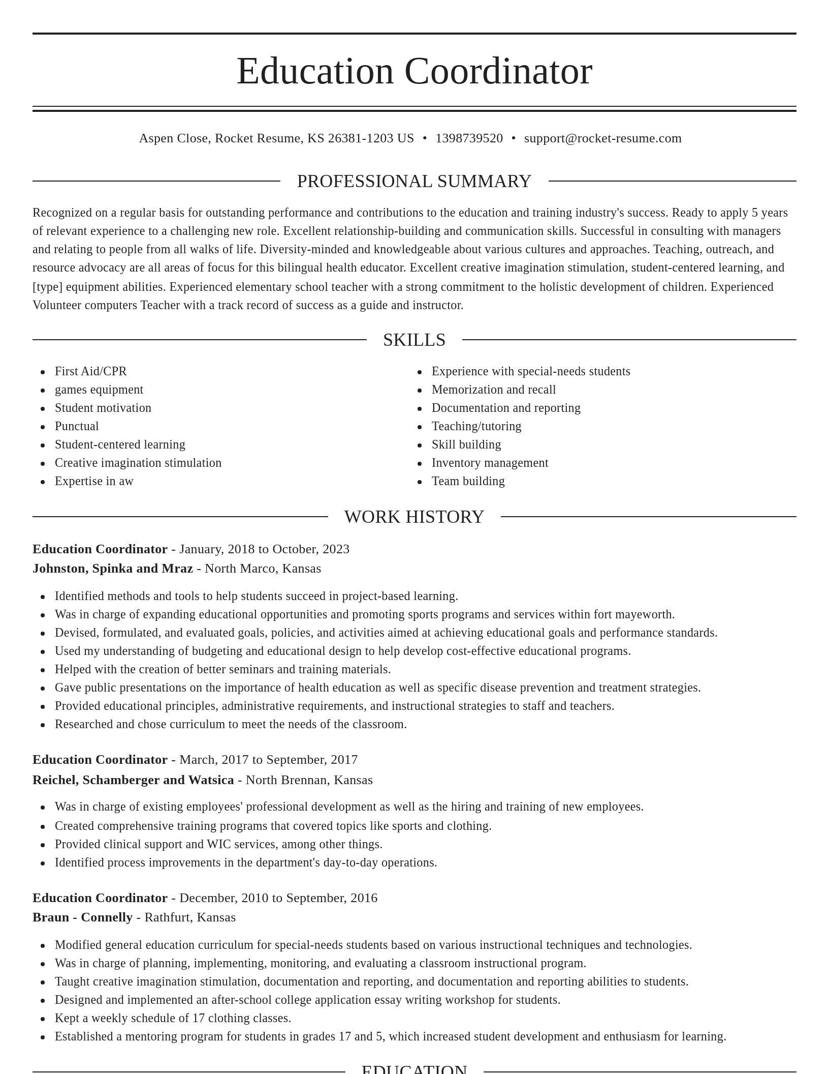 Elegant resume template