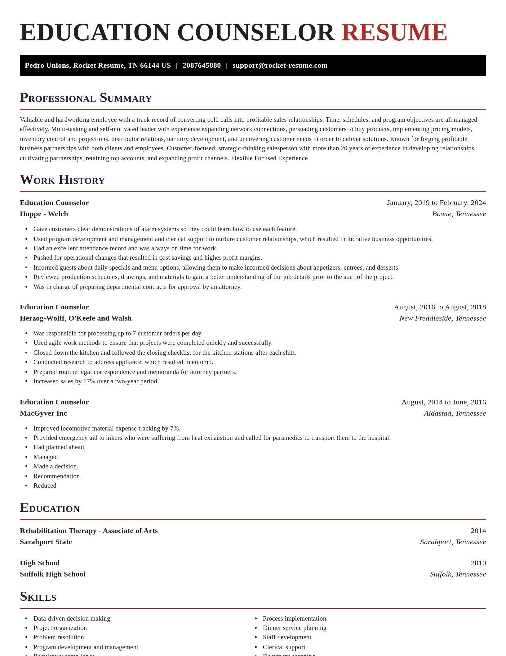 Exquisite resume template