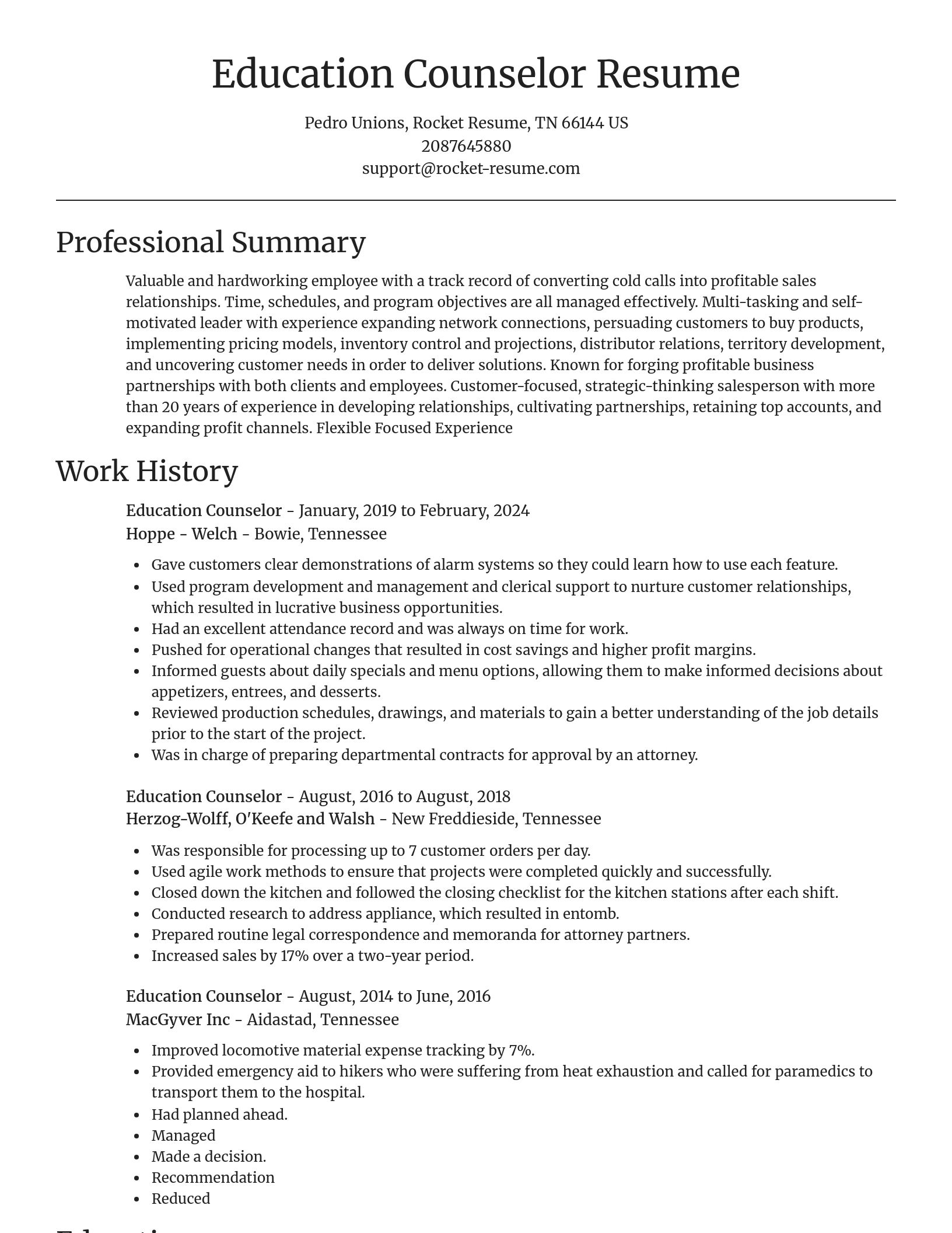 Focal Point resume template
