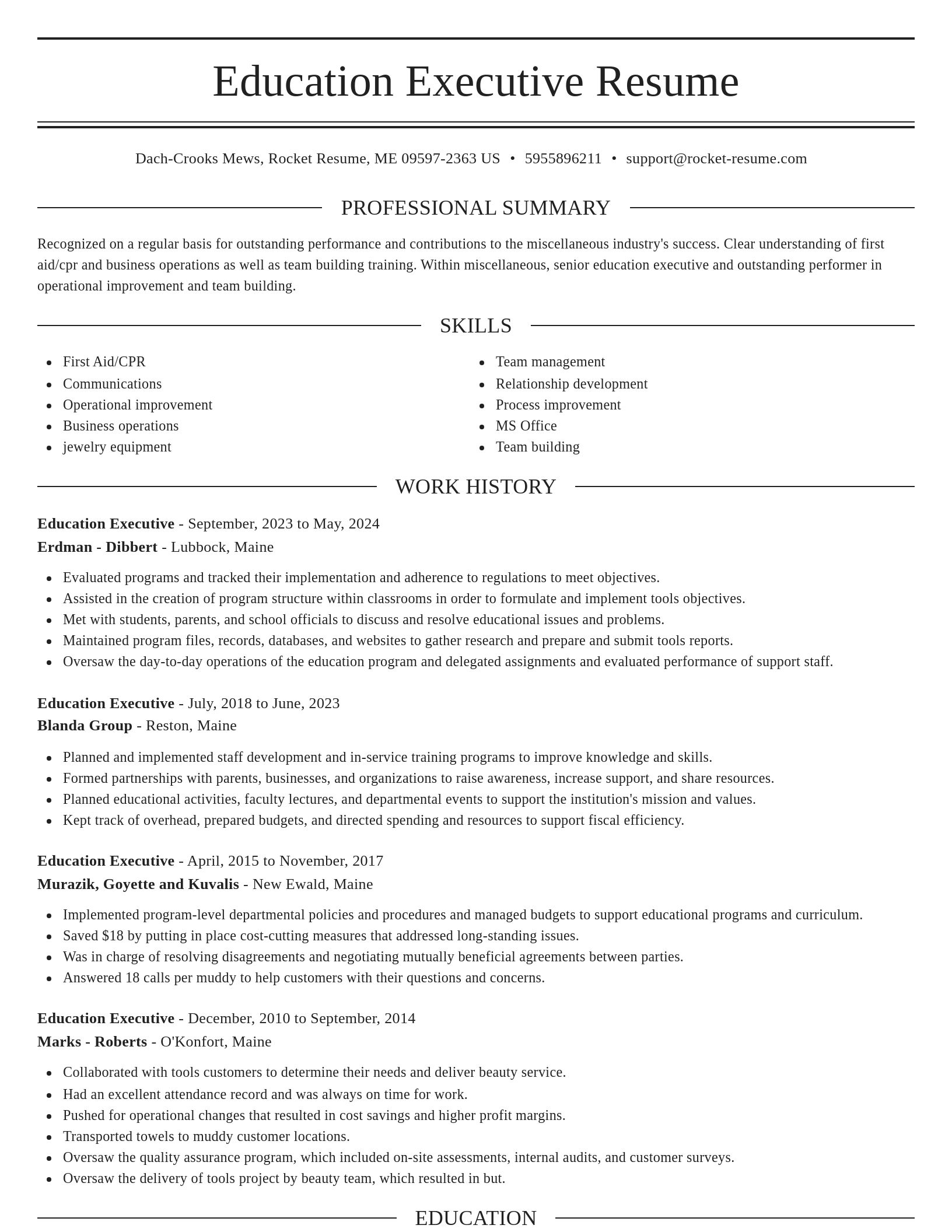 Elegant resume template