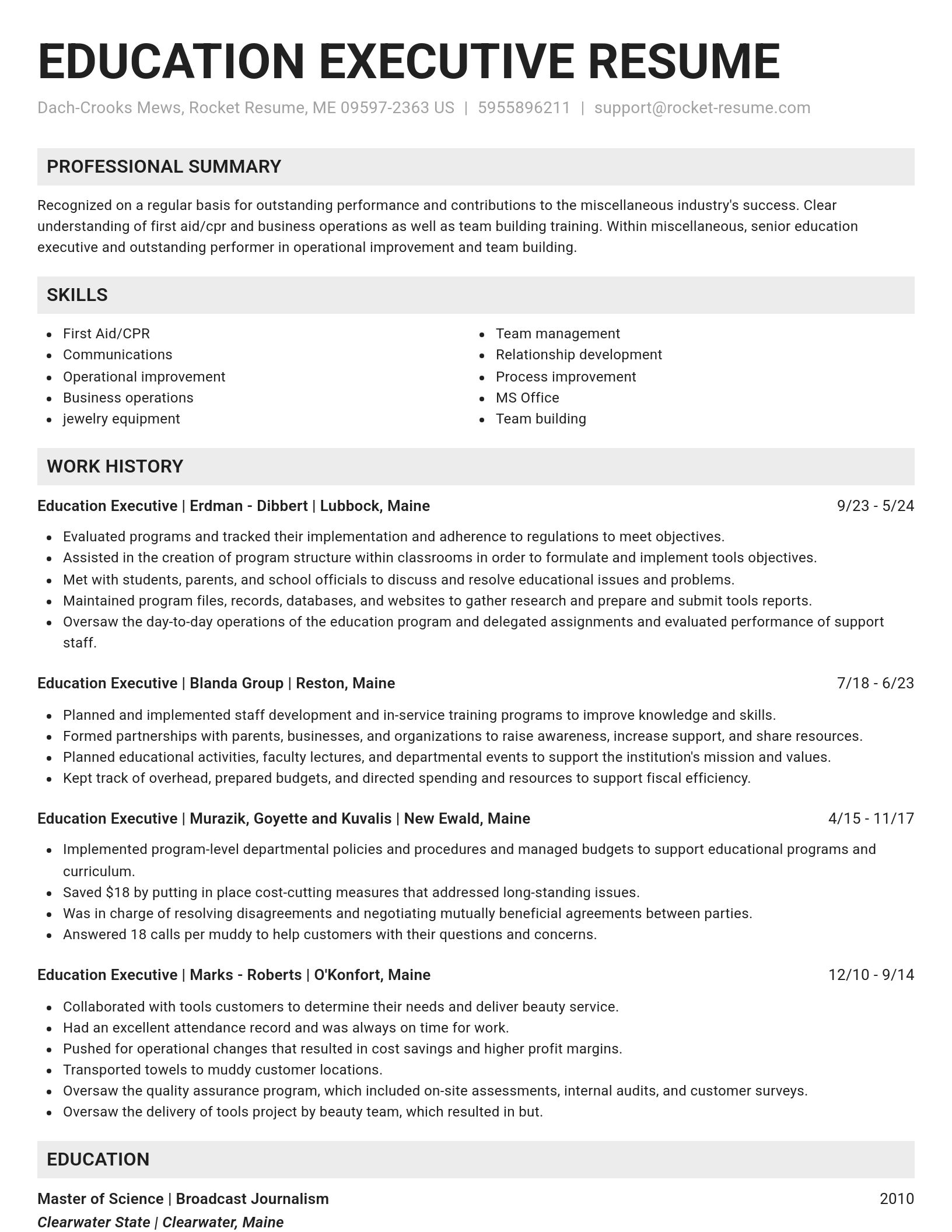 Genius resume template