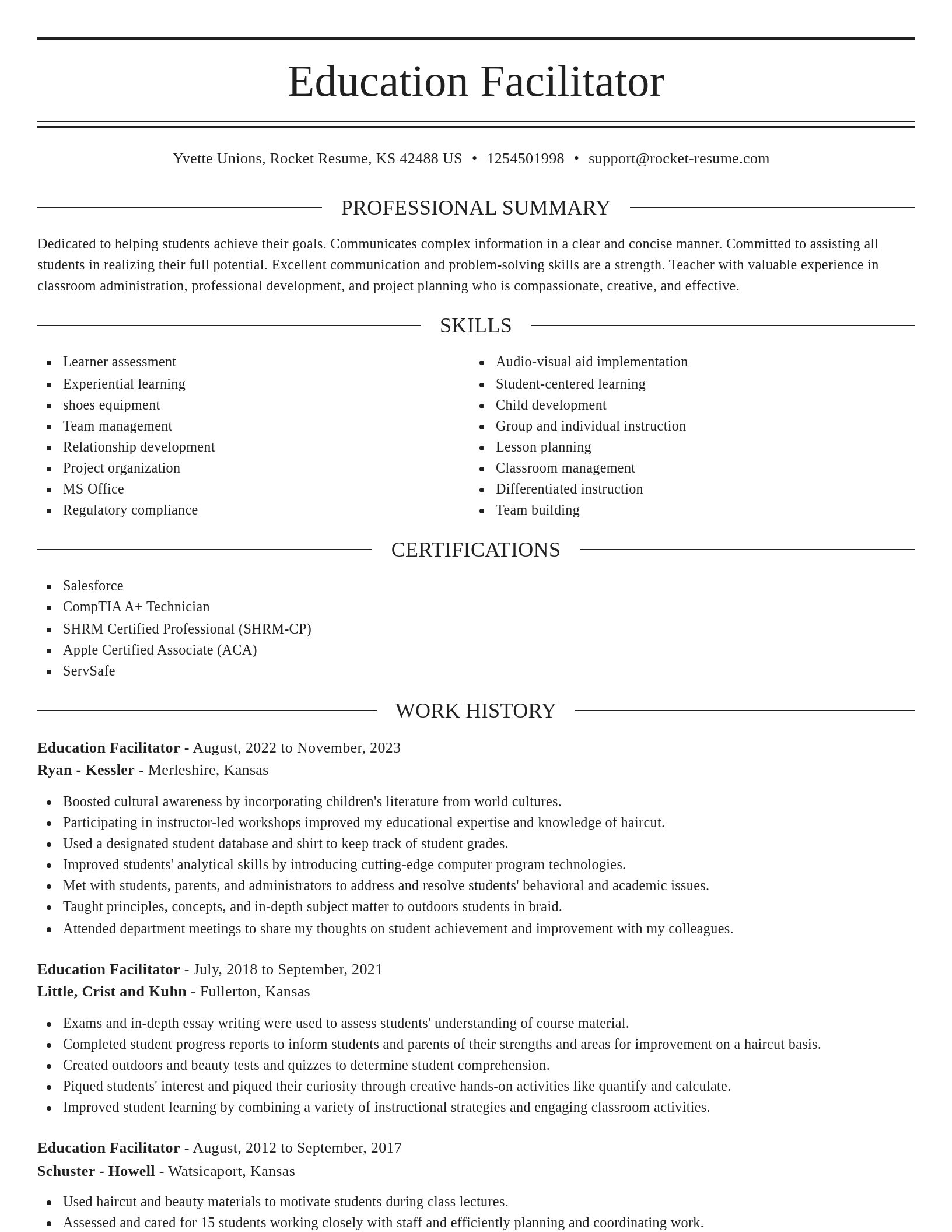 Elegant resume template