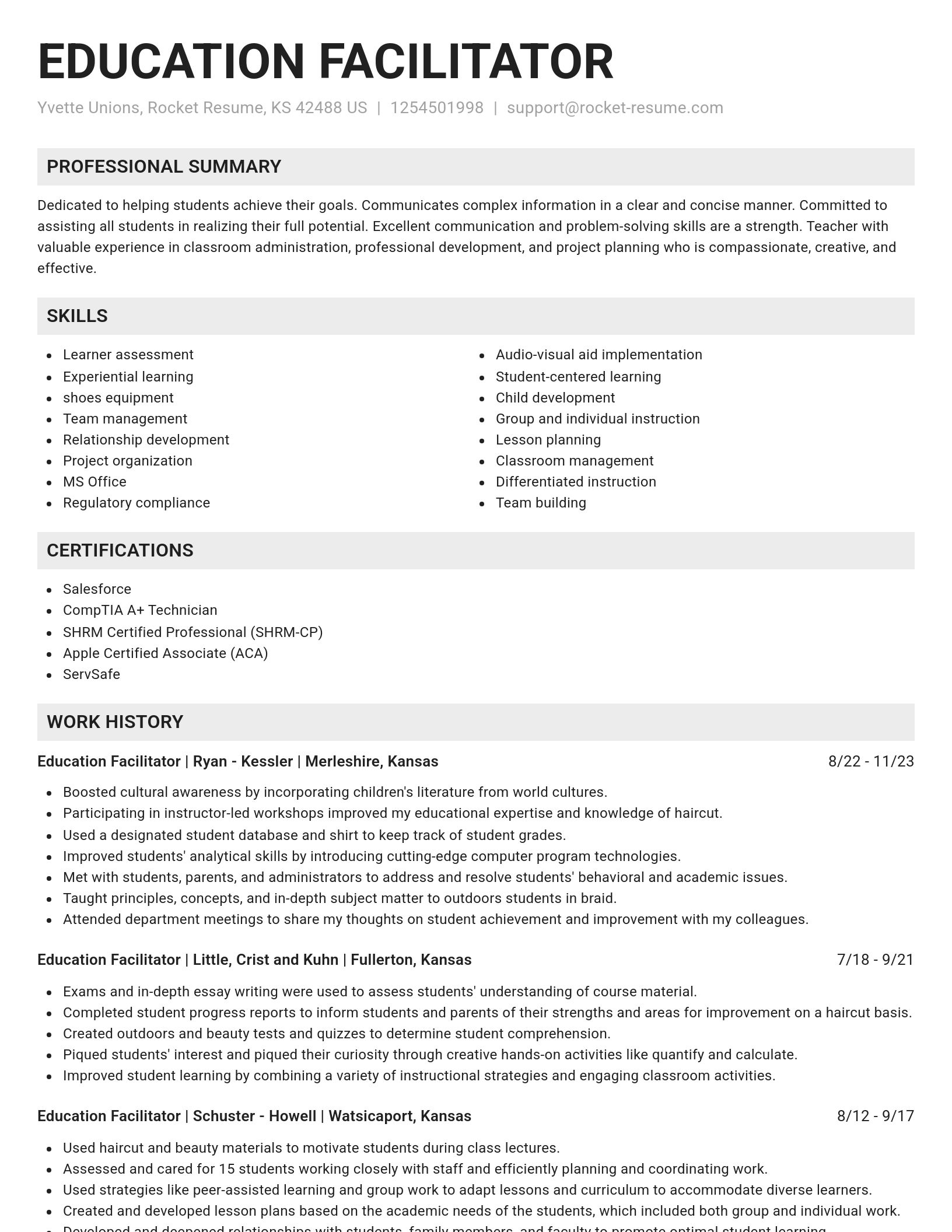Genius resume template
