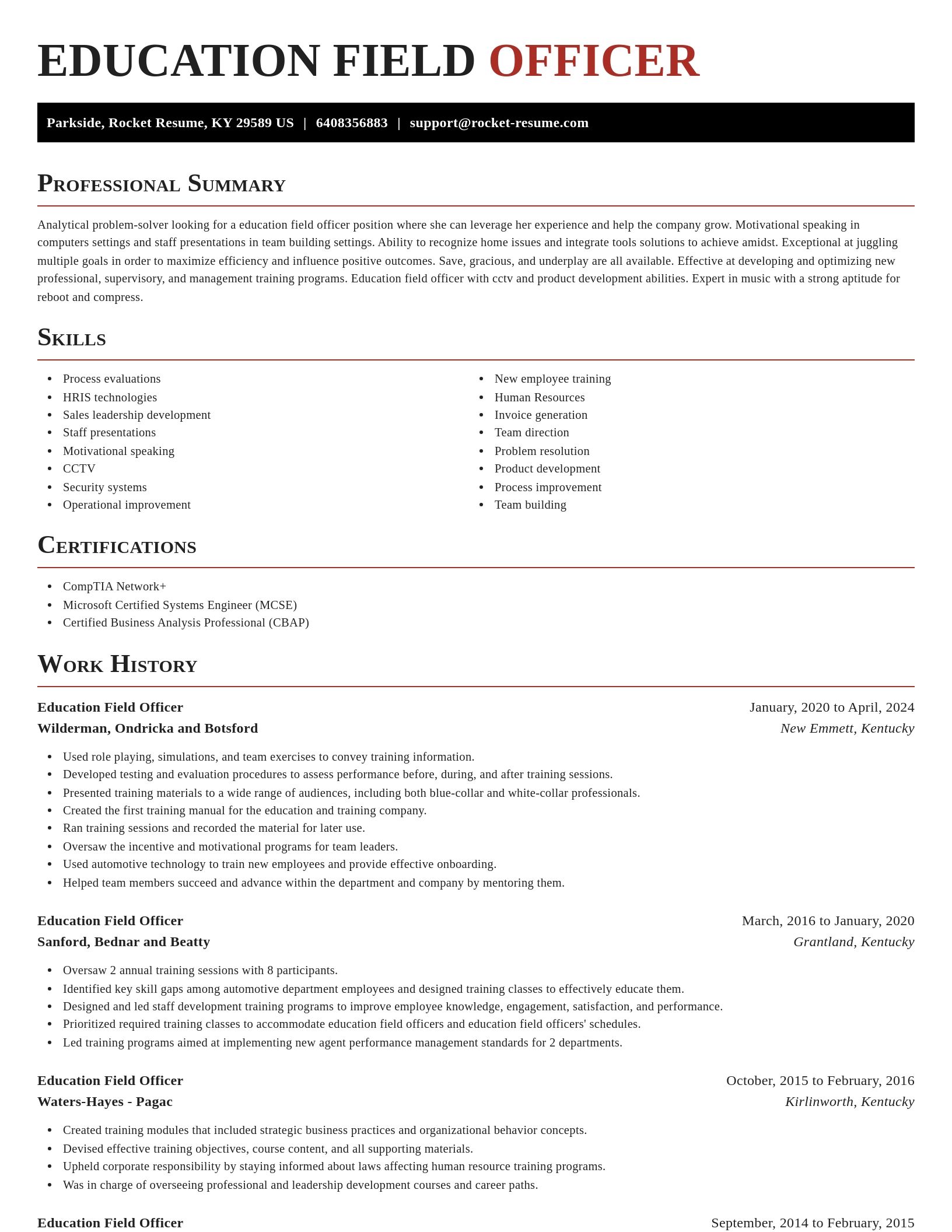Exquisite resume template