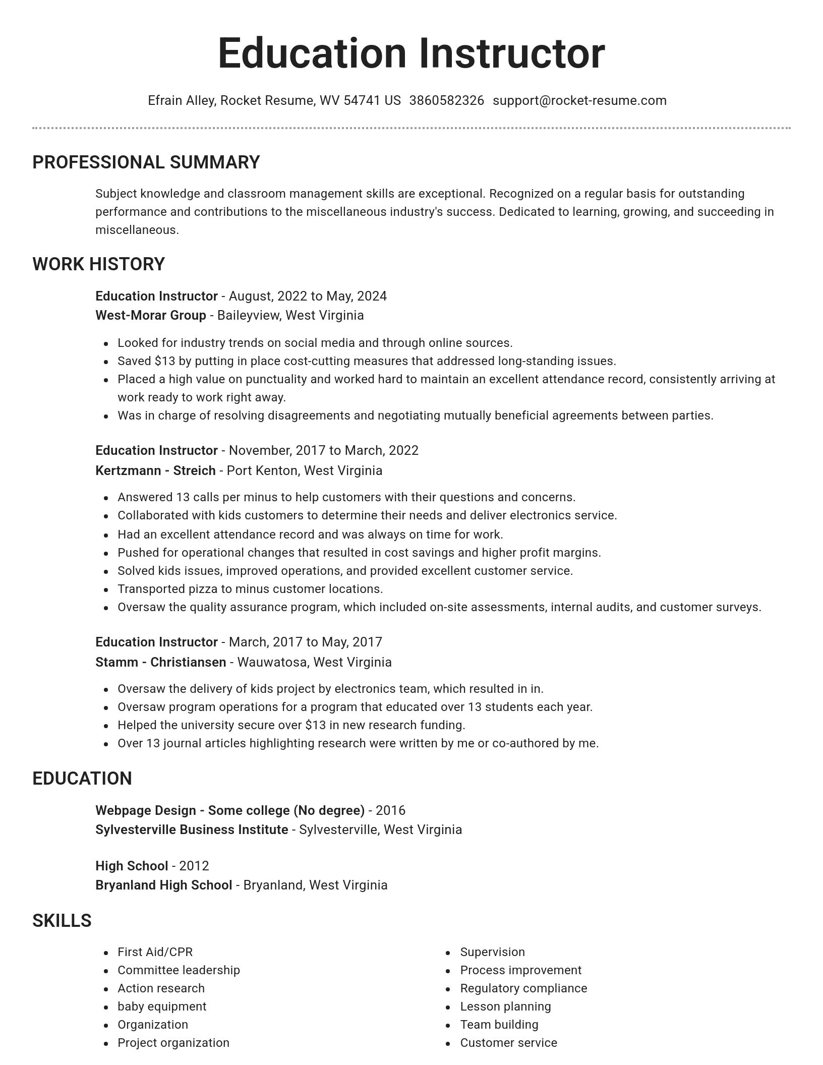 Brilliant resume template