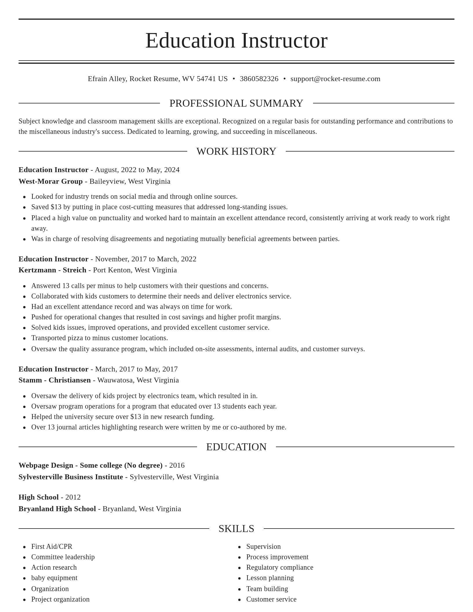 Elegant resume template