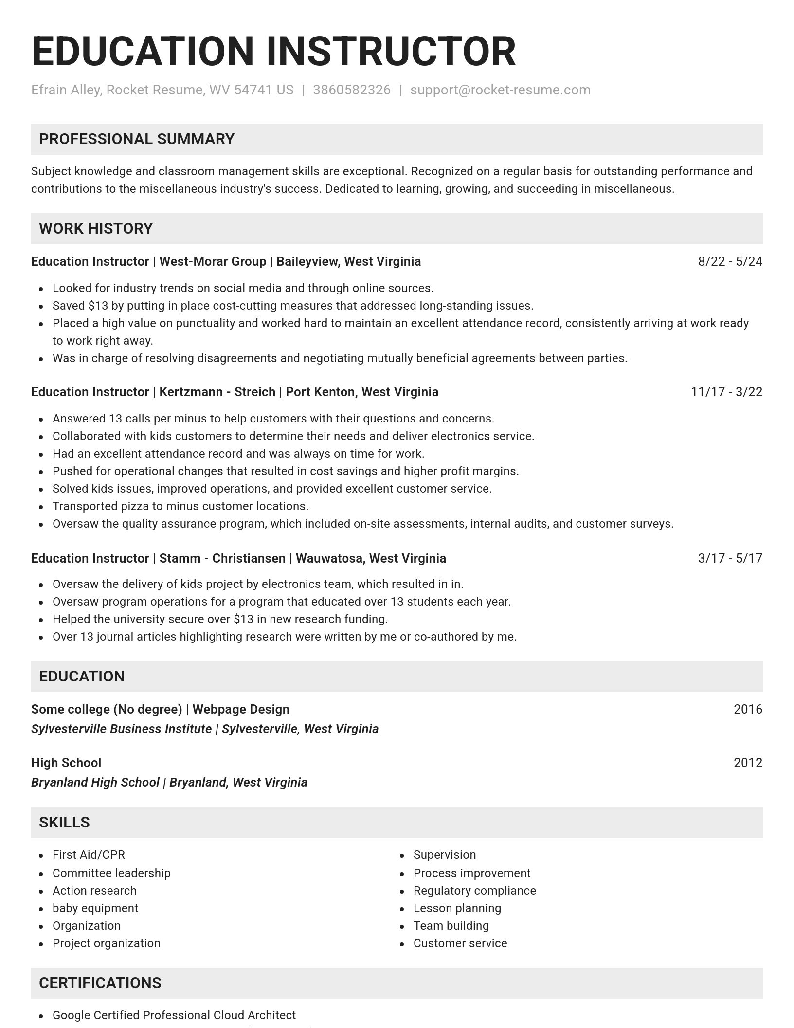 Genius resume template