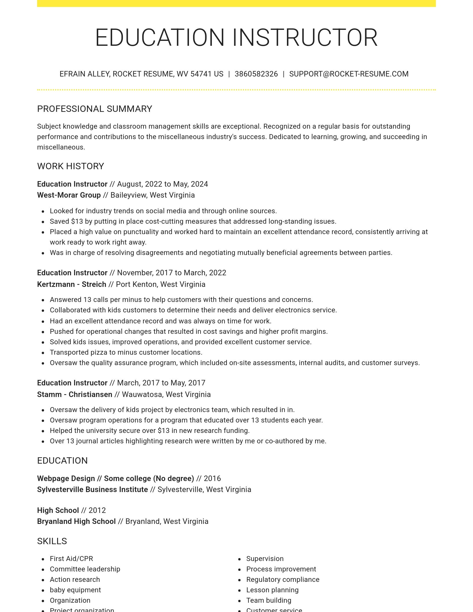 Grand resume template