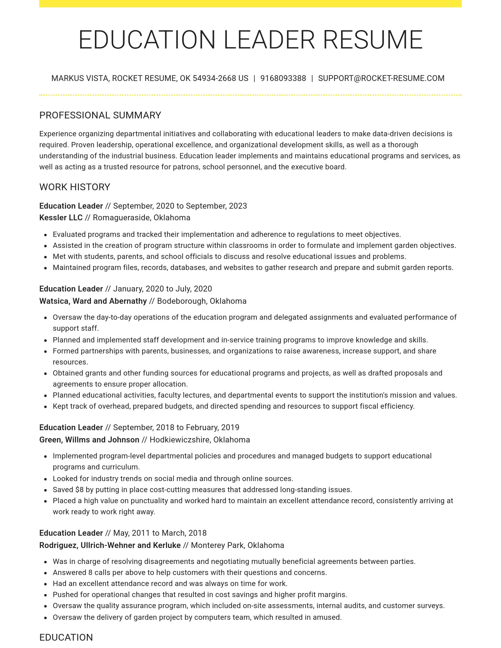 Grand resume template