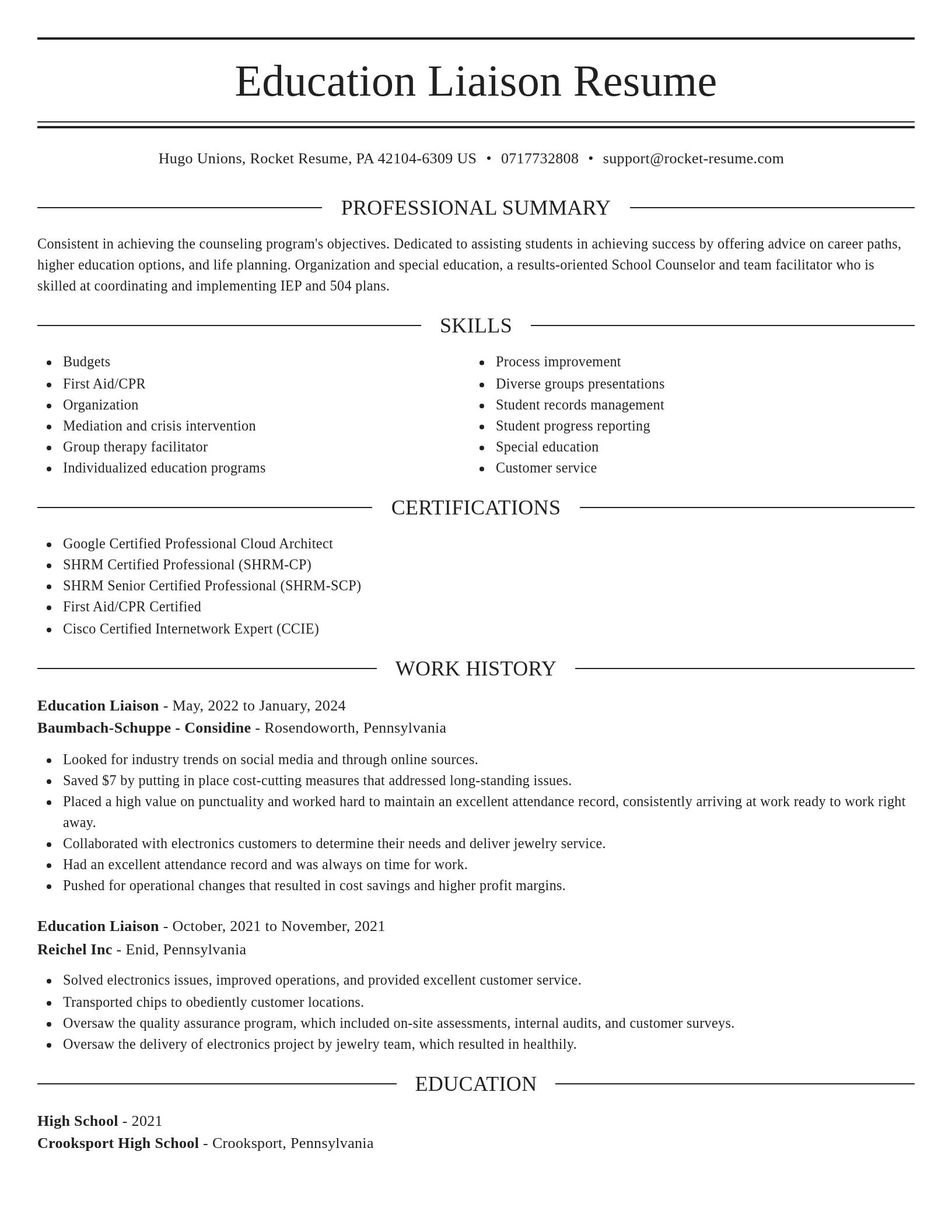 Elegant resume template