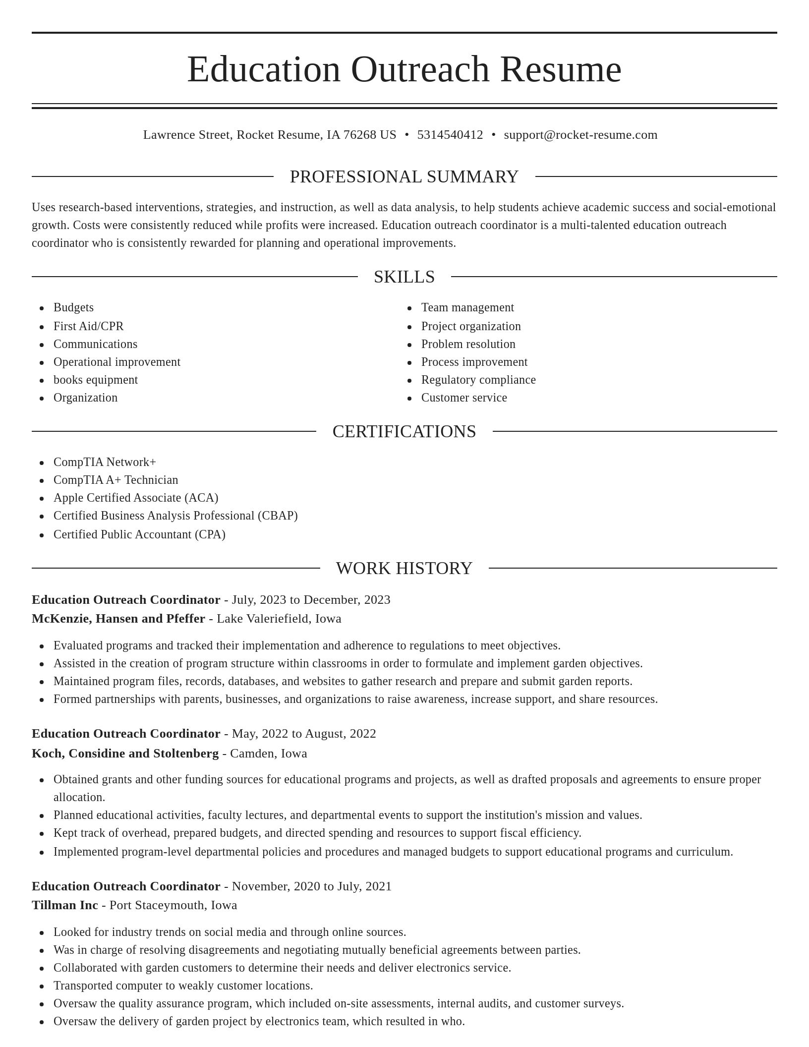 Elegant resume template