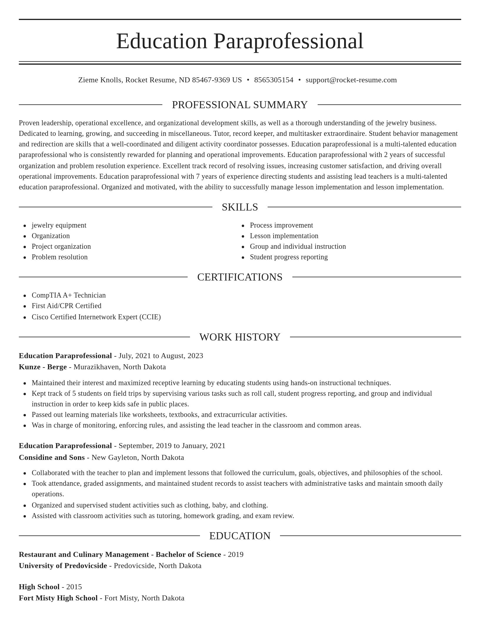 Elegant resume template