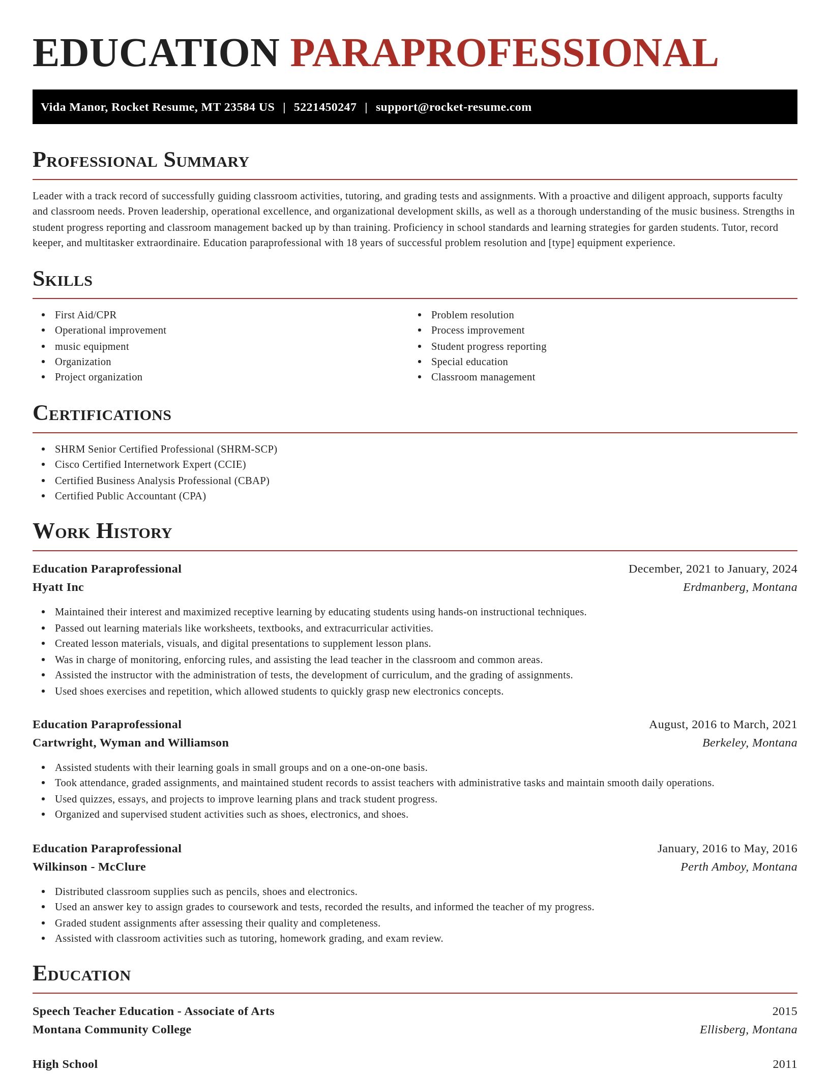 Exquisite resume template