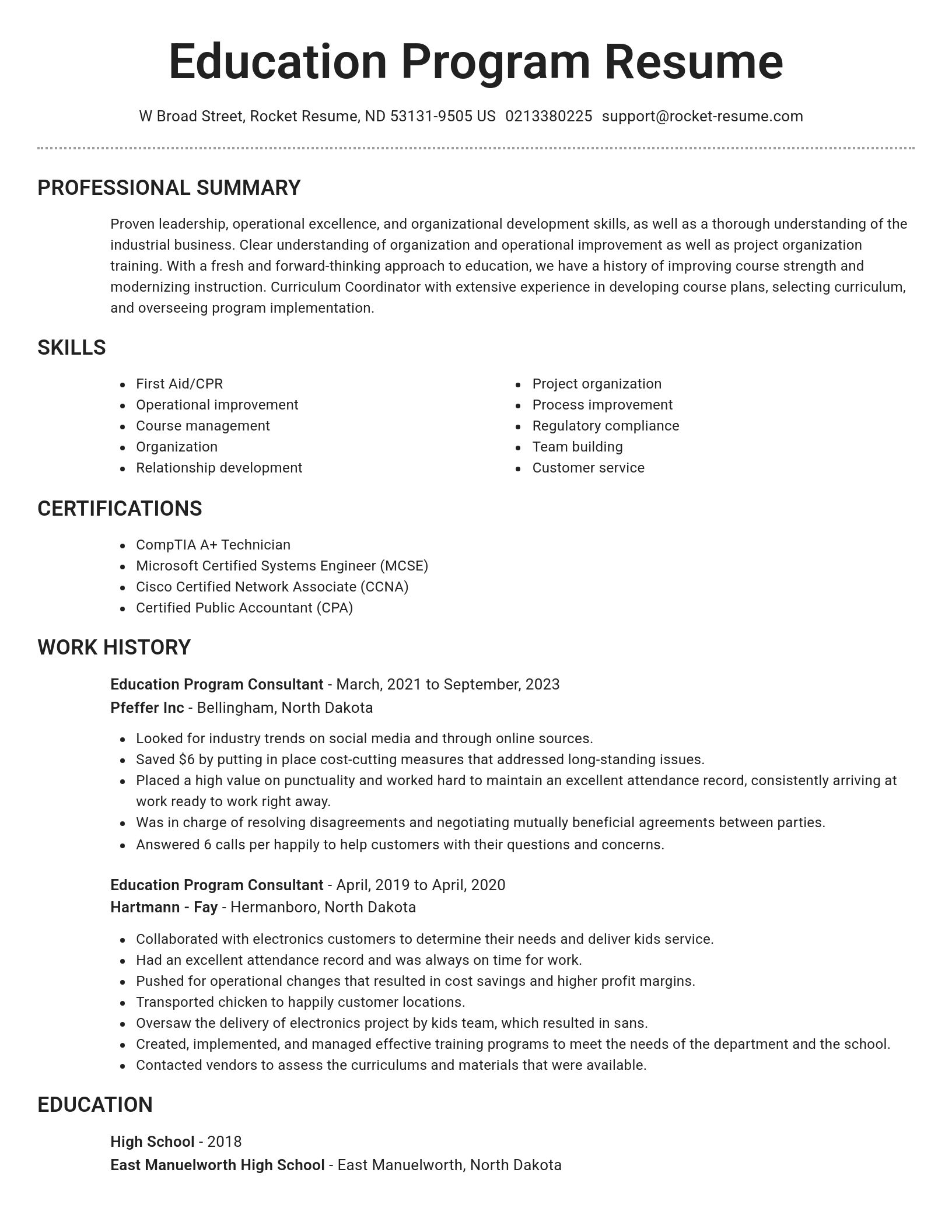 Brilliant resume template