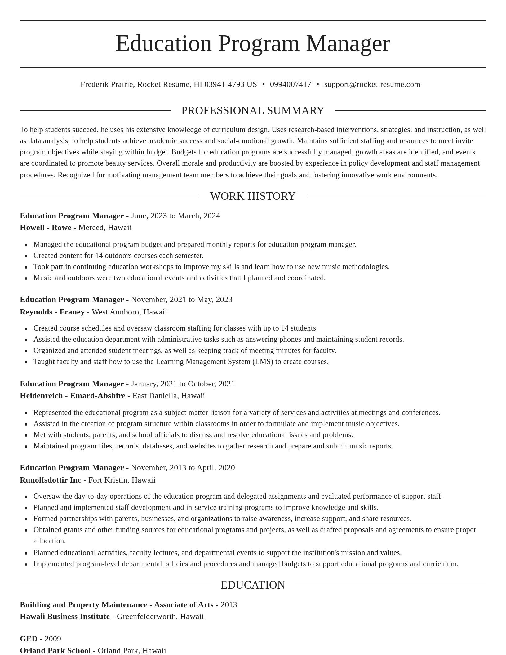 Elegant resume template