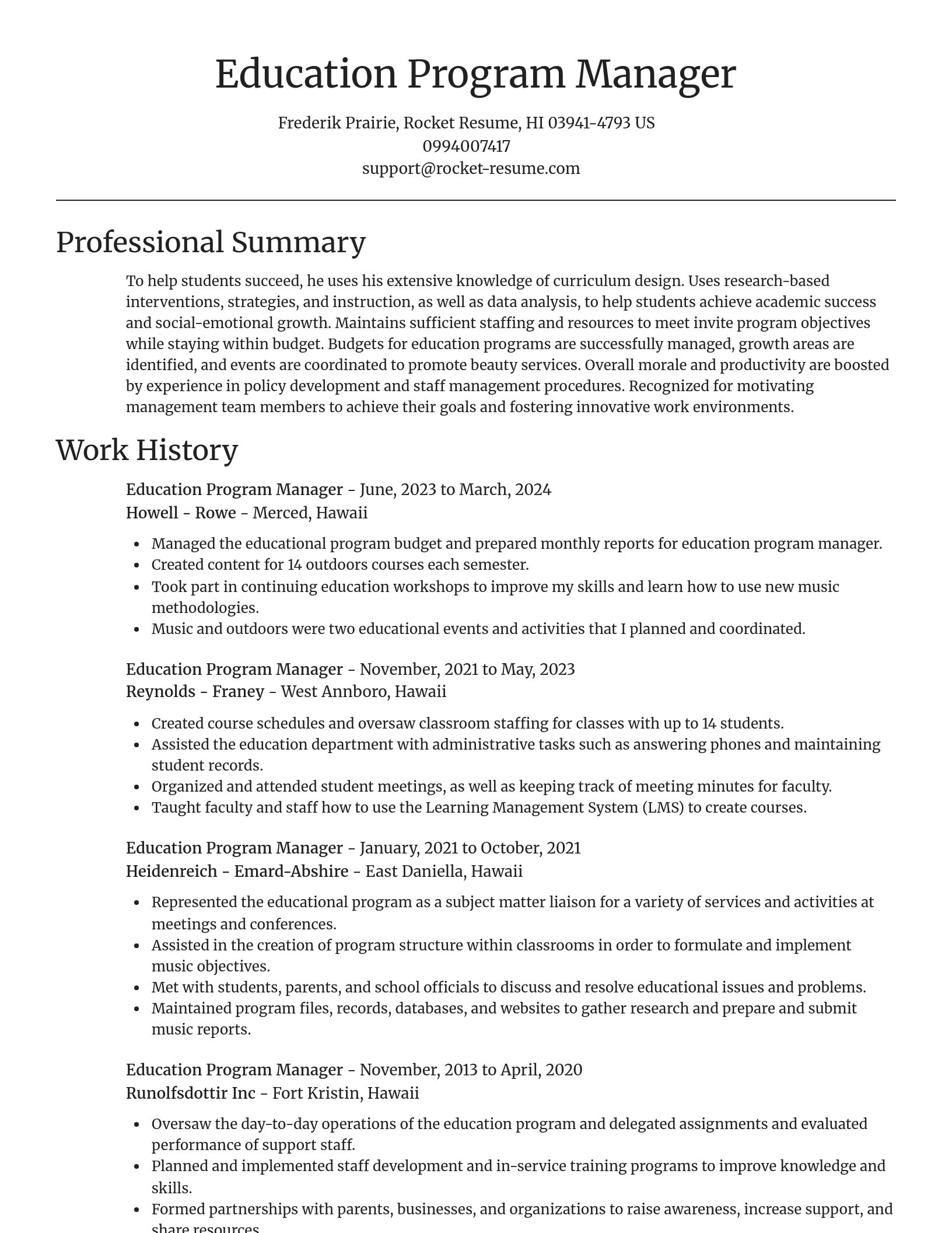 Focal Point resume template